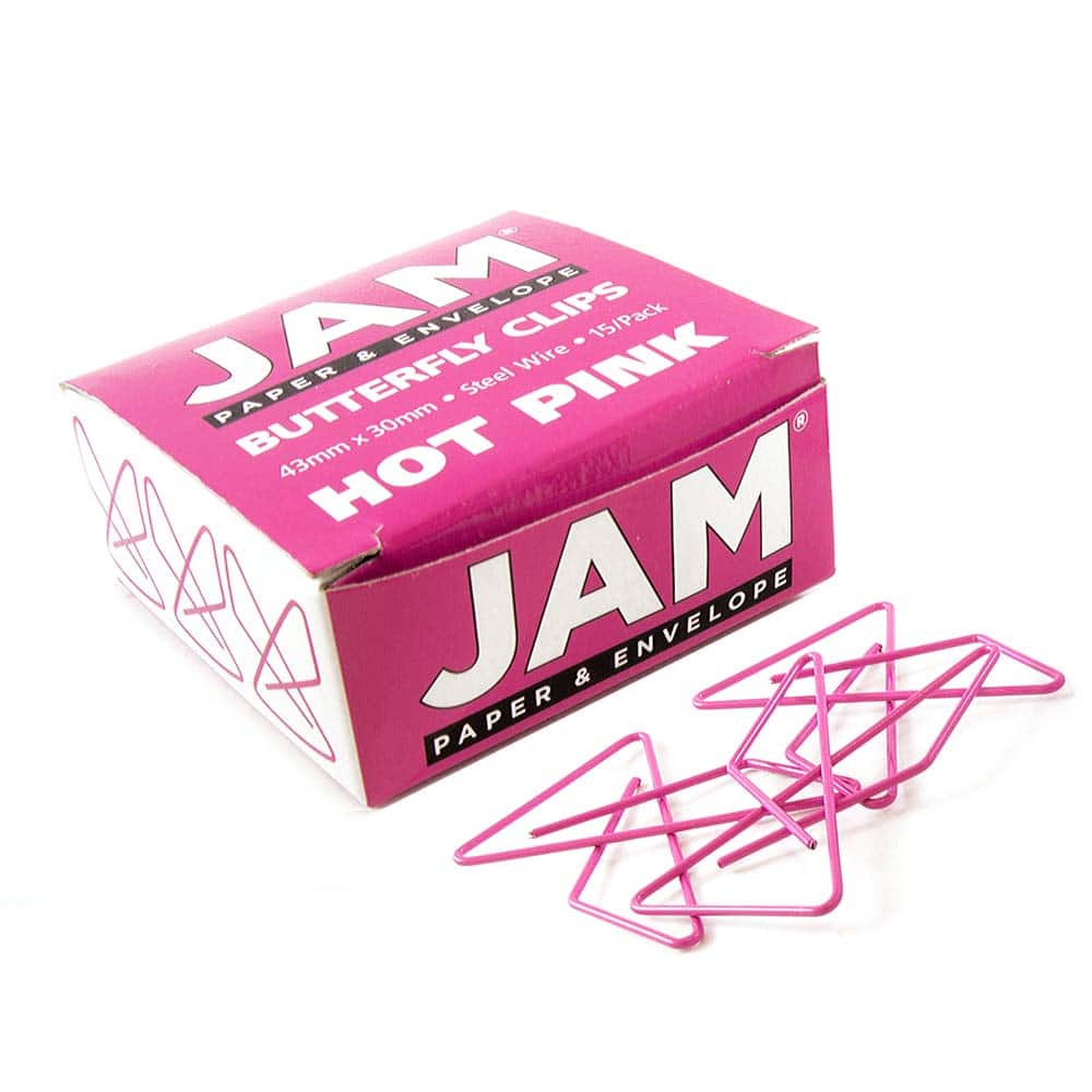 JAM Paper Colorful Butterfly Paper Clips