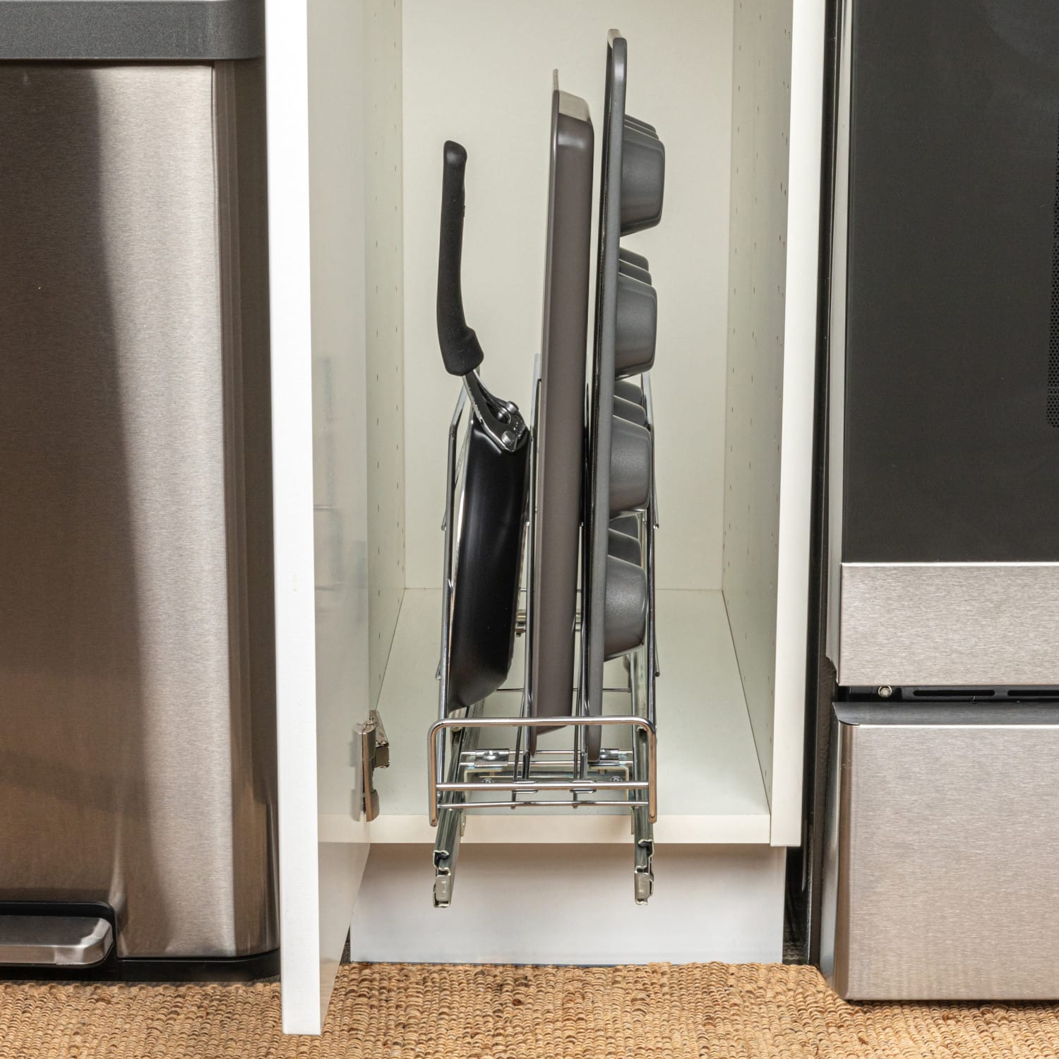 Household Essentials Glidez Chrome-Plated Steel Slide-Out Storage Organizer