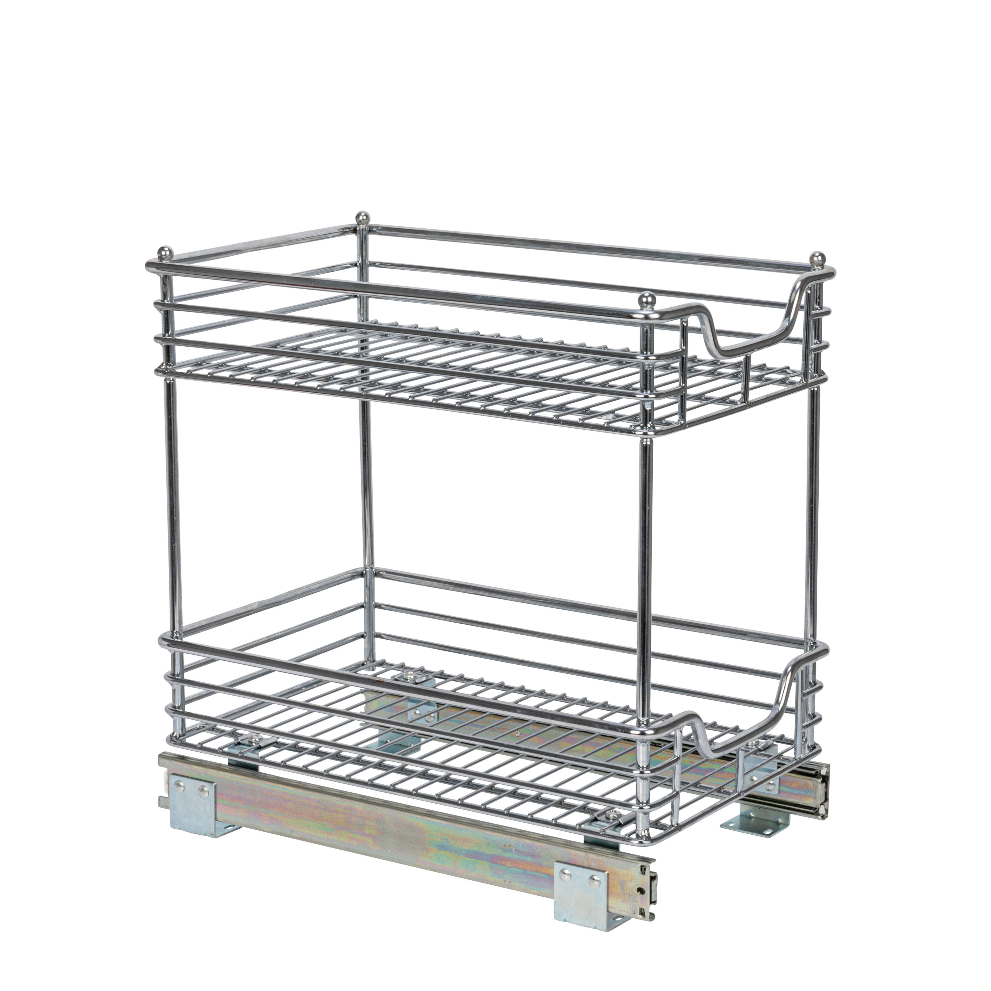 Household Essentials Glidez Chrome 2-Tier Cabinet Organizer