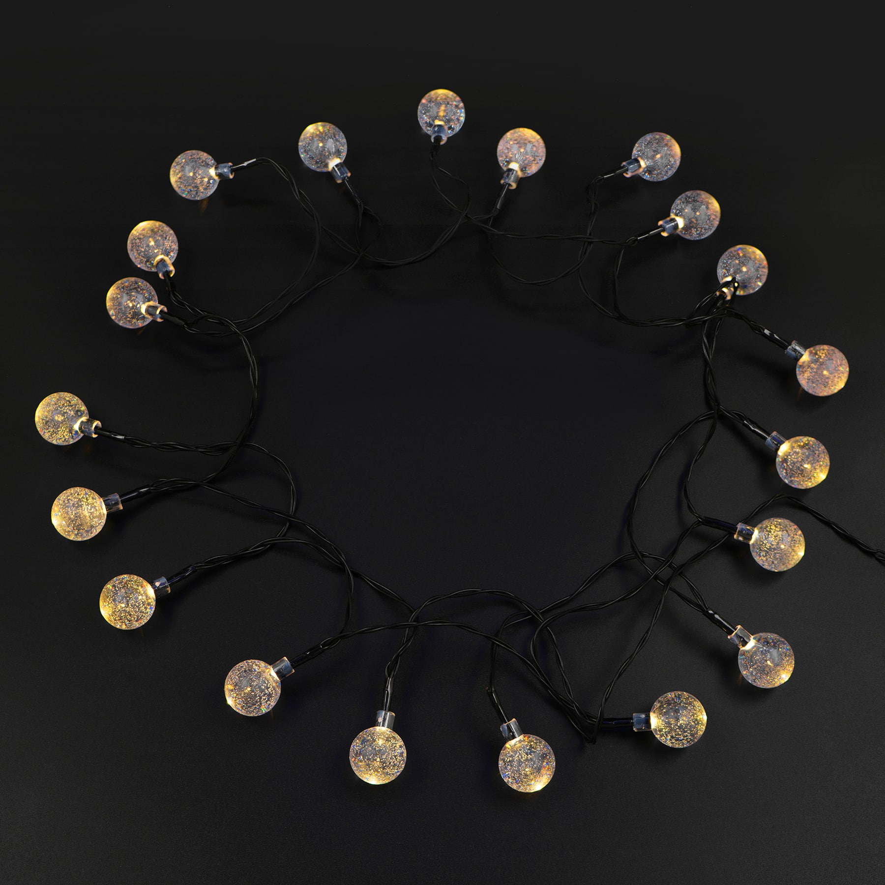 20ct. Warm White LED Crystal Ball Solar Mini String Lights by Ashland&#xAE;