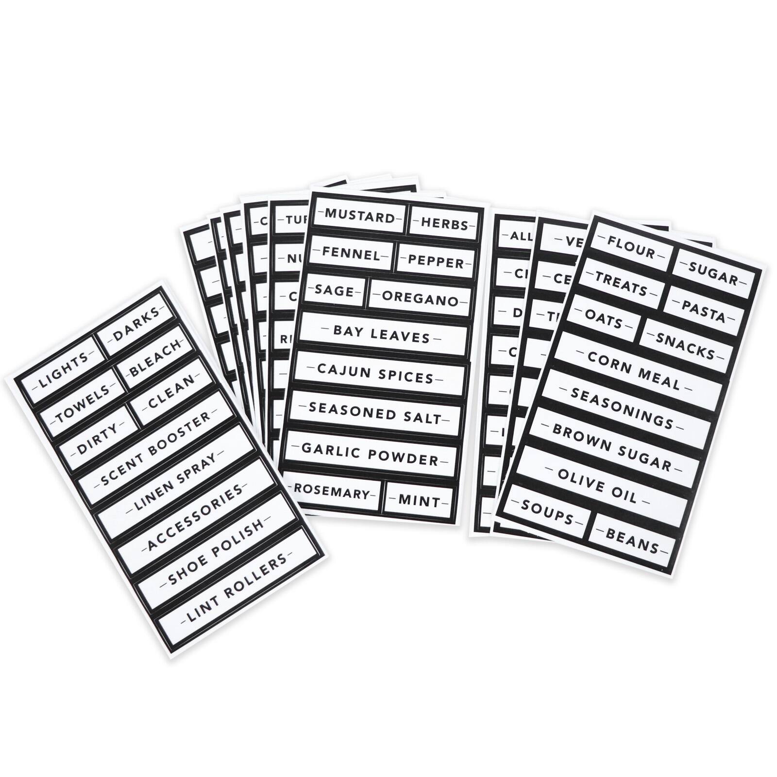 12 Pack: Black Border Rectangle Household Label Stickers by Recollections™
