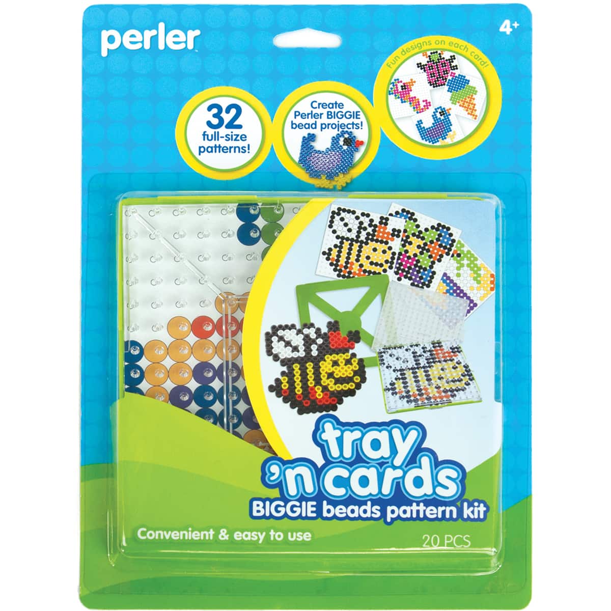 Perler&#x2122; Tray &#x27;n Cards BIGGIE Beads Pattern Kit