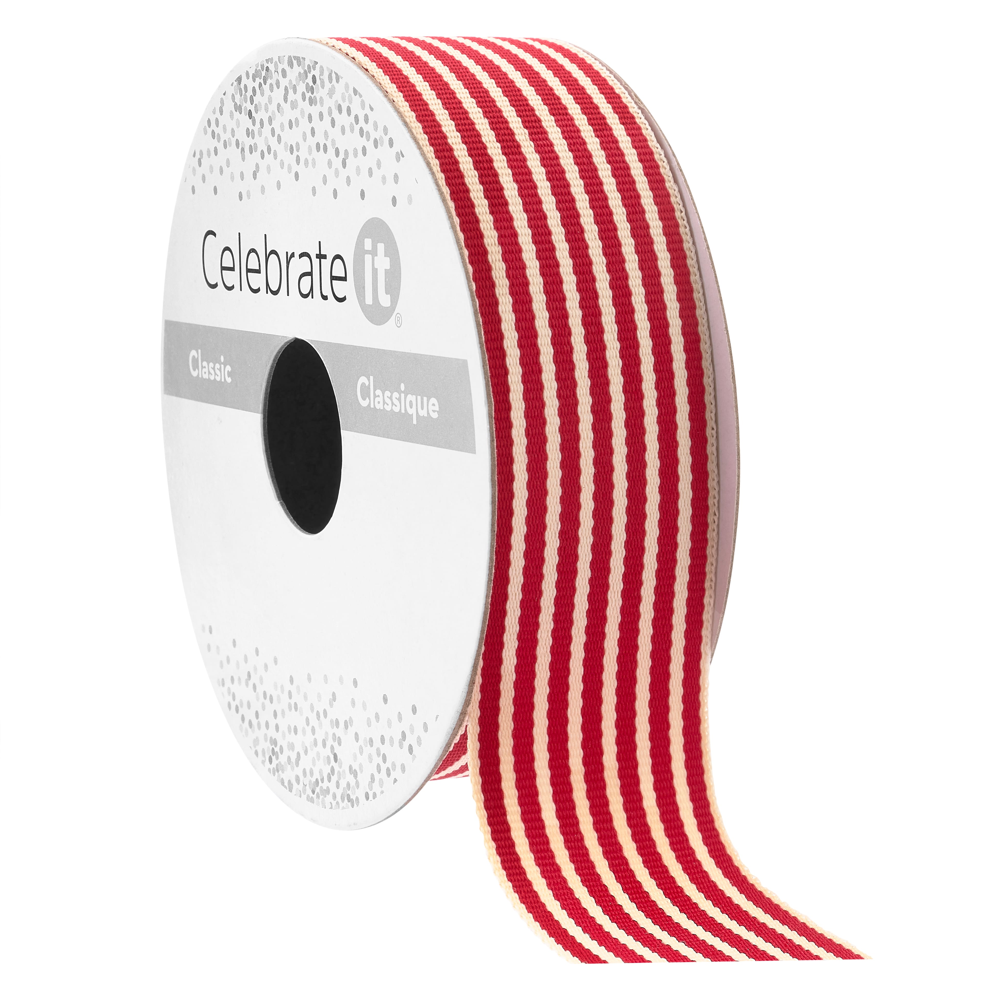1&#x22; x 5yd. Striped Ribbon by Celebrate It&#xAE; Classic