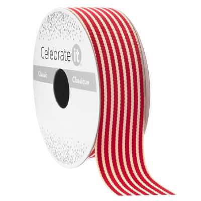 1" x 5yd. Striped Ribbon by Celebrate It® Classic image