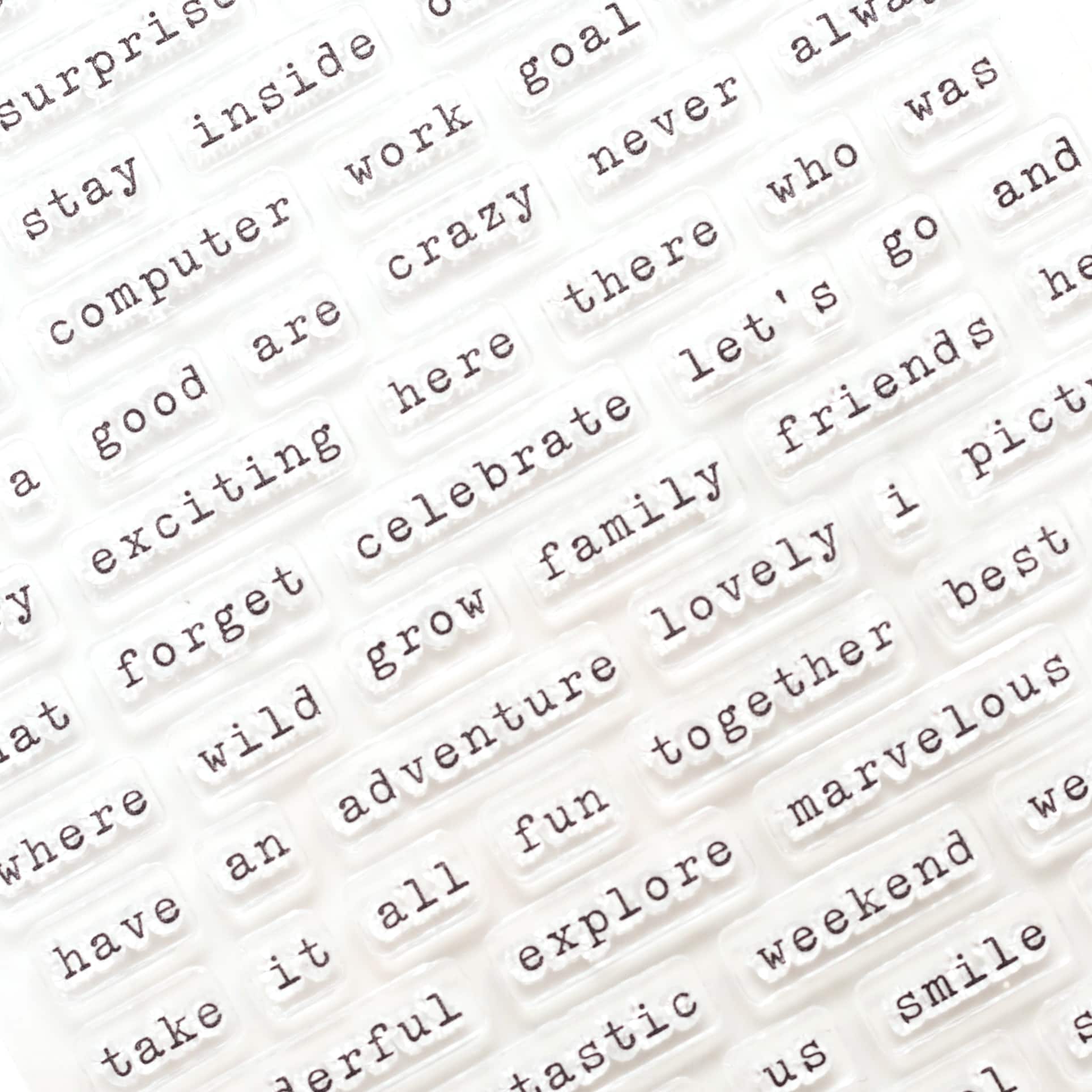 6 Pack: Word-Fetti Clear Stamps by Recollections™