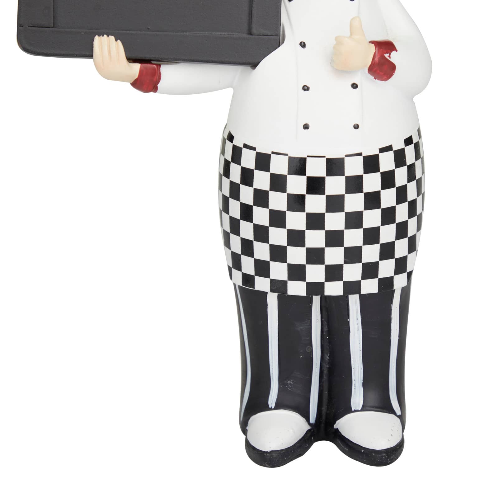 Polystone Chef with Horizontal Chalkboard Sign Set