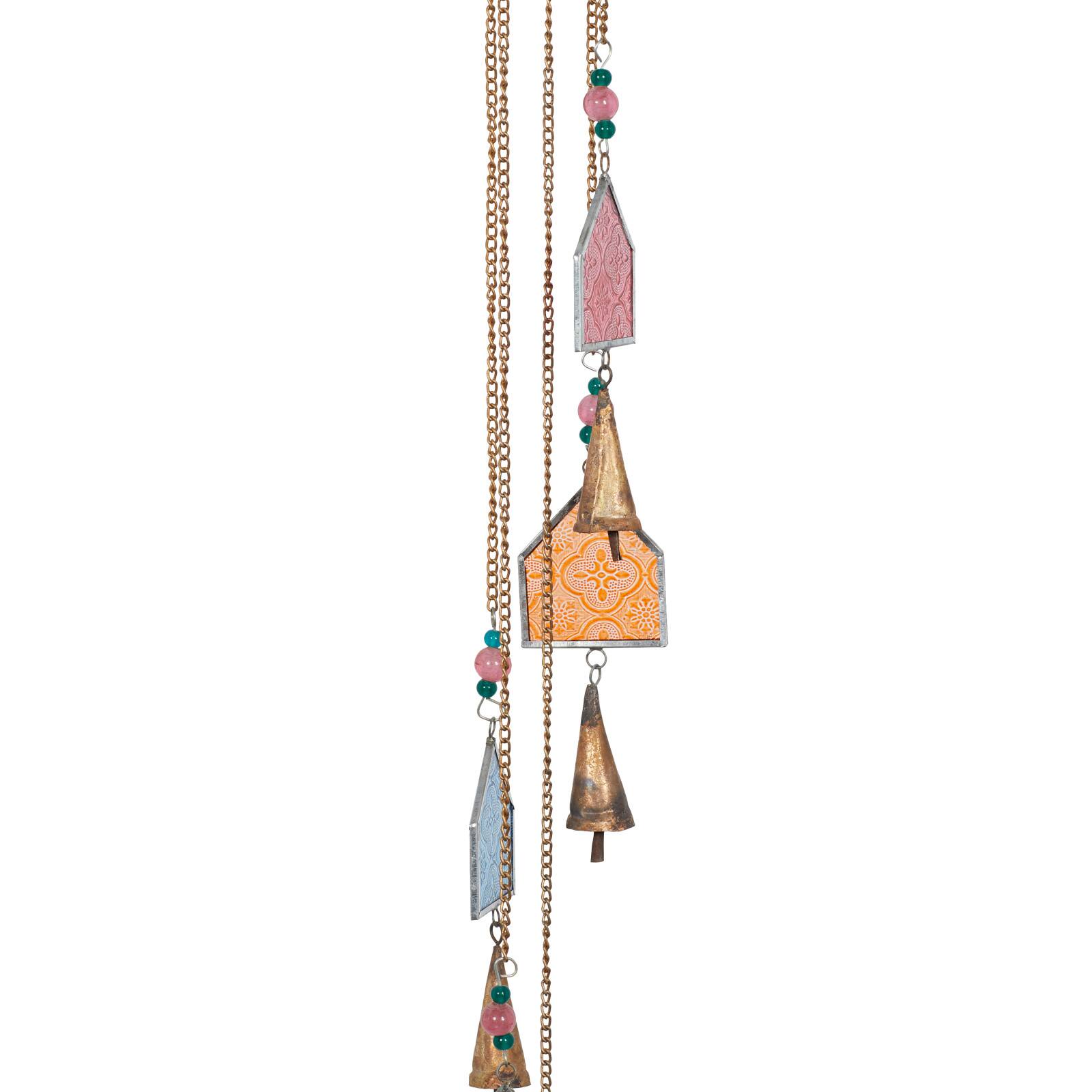 41&#x22; Blue Glass Eclectic Windchime