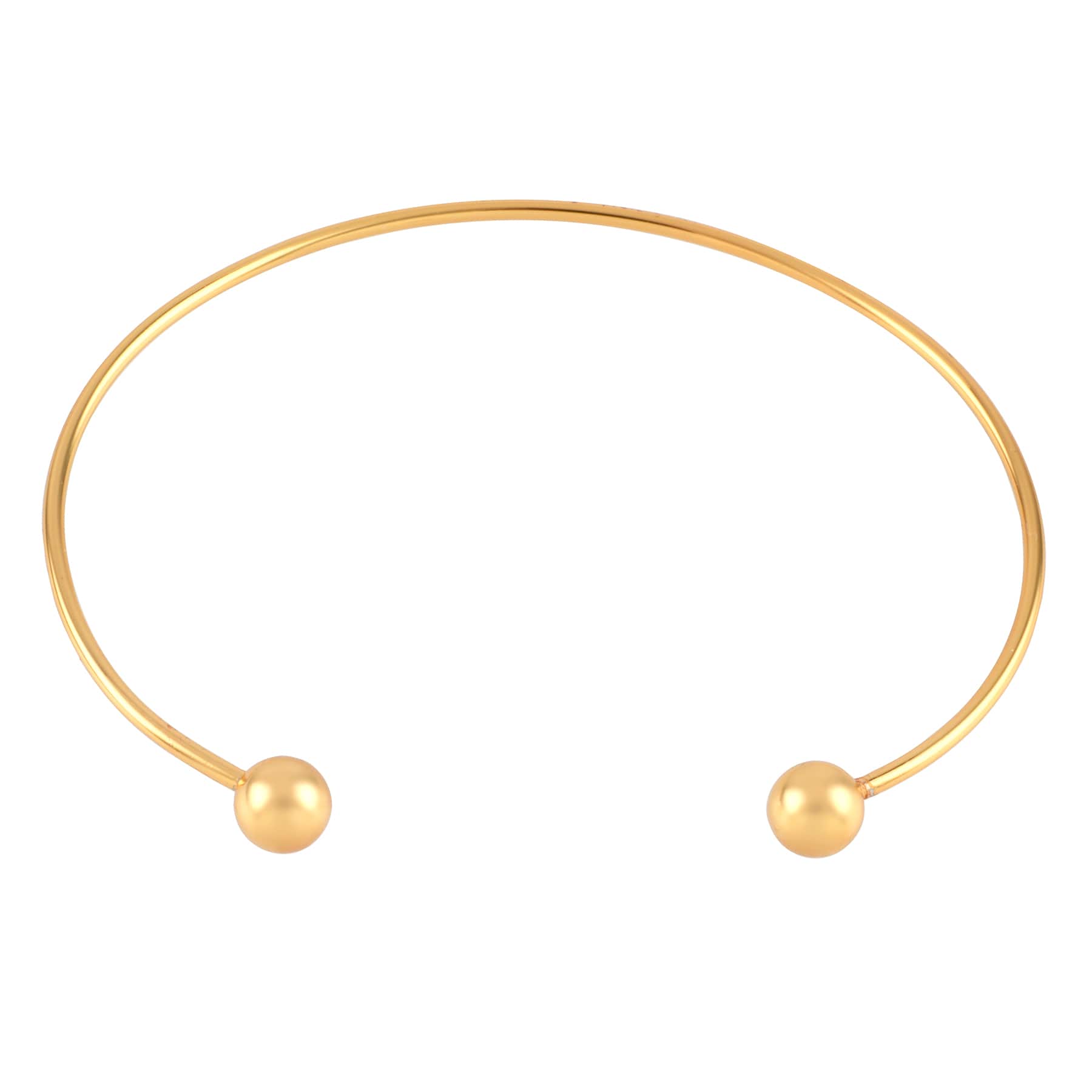 12 Packs: 2 ct. (24 total) 65mm Gold Charm Bangles by Bead Landing™