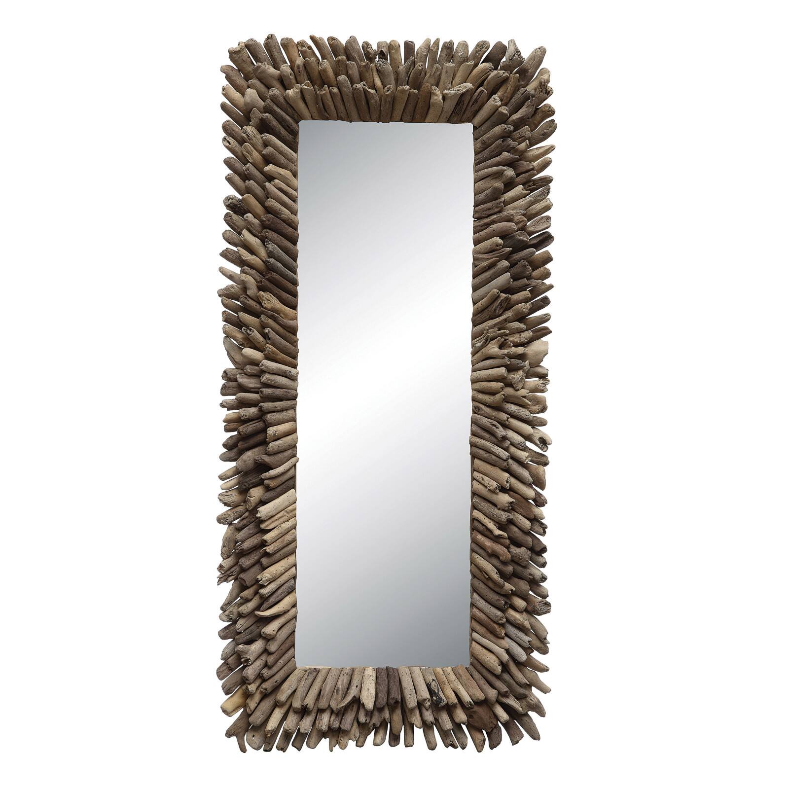 52.5" Rectangle Driftwood Framed Mirror Michaels