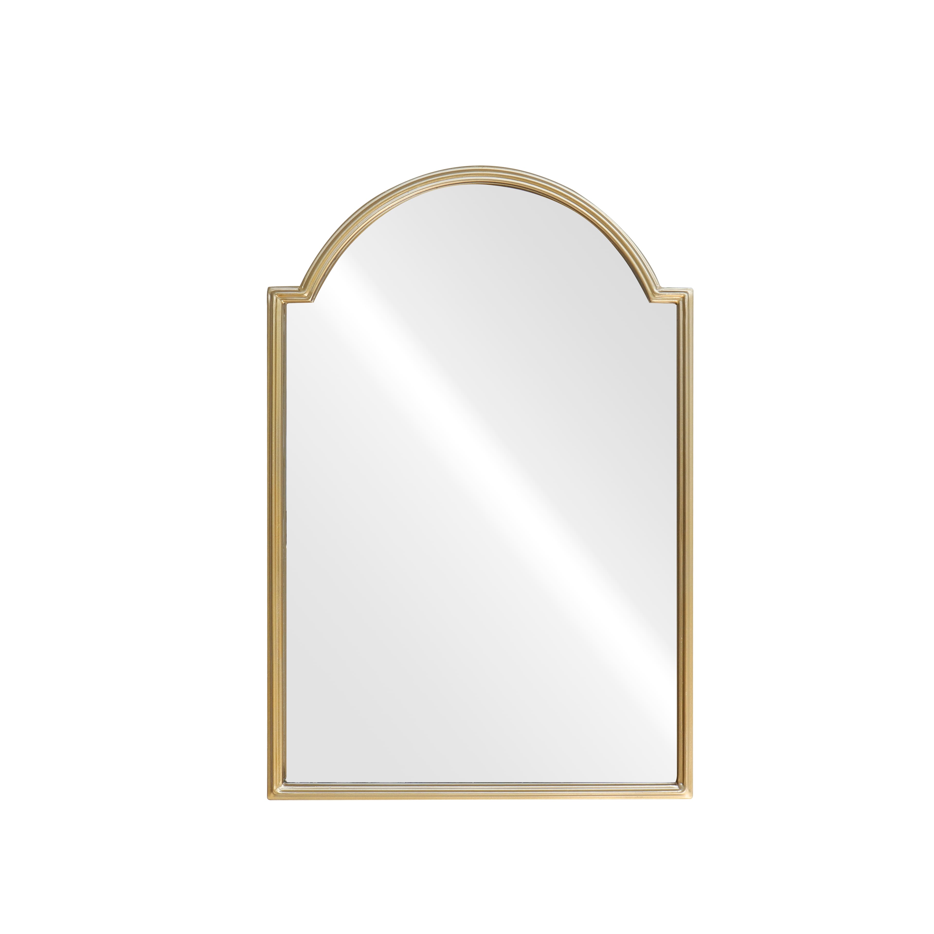 16&#x22; x 24&#x22; Scalloped Arch Wall Mirror in Gold Metal Frame by Ashland&#xAE;