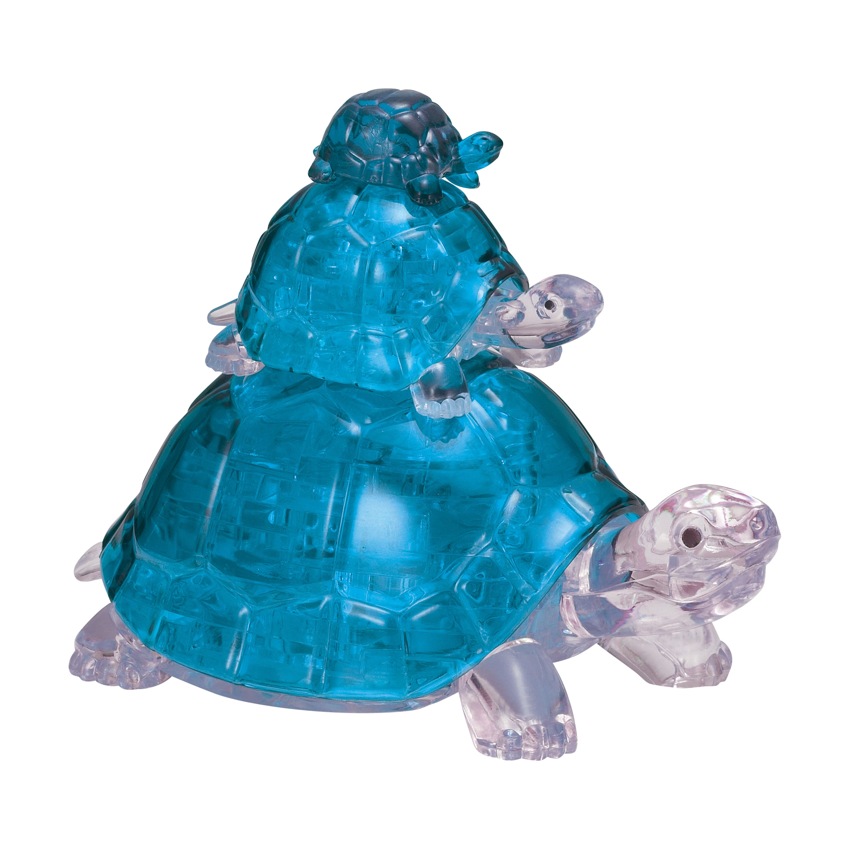 3D Crystal Puzzle - Turtles (Blue): 37 Pcs
