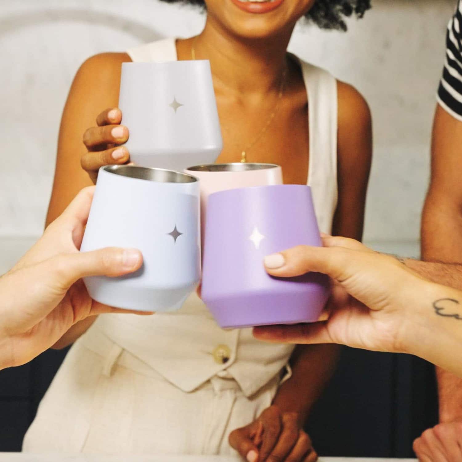 JoyJolt® 12oz. Vacuum Insulated Stemless Wine Tumbler with Lid