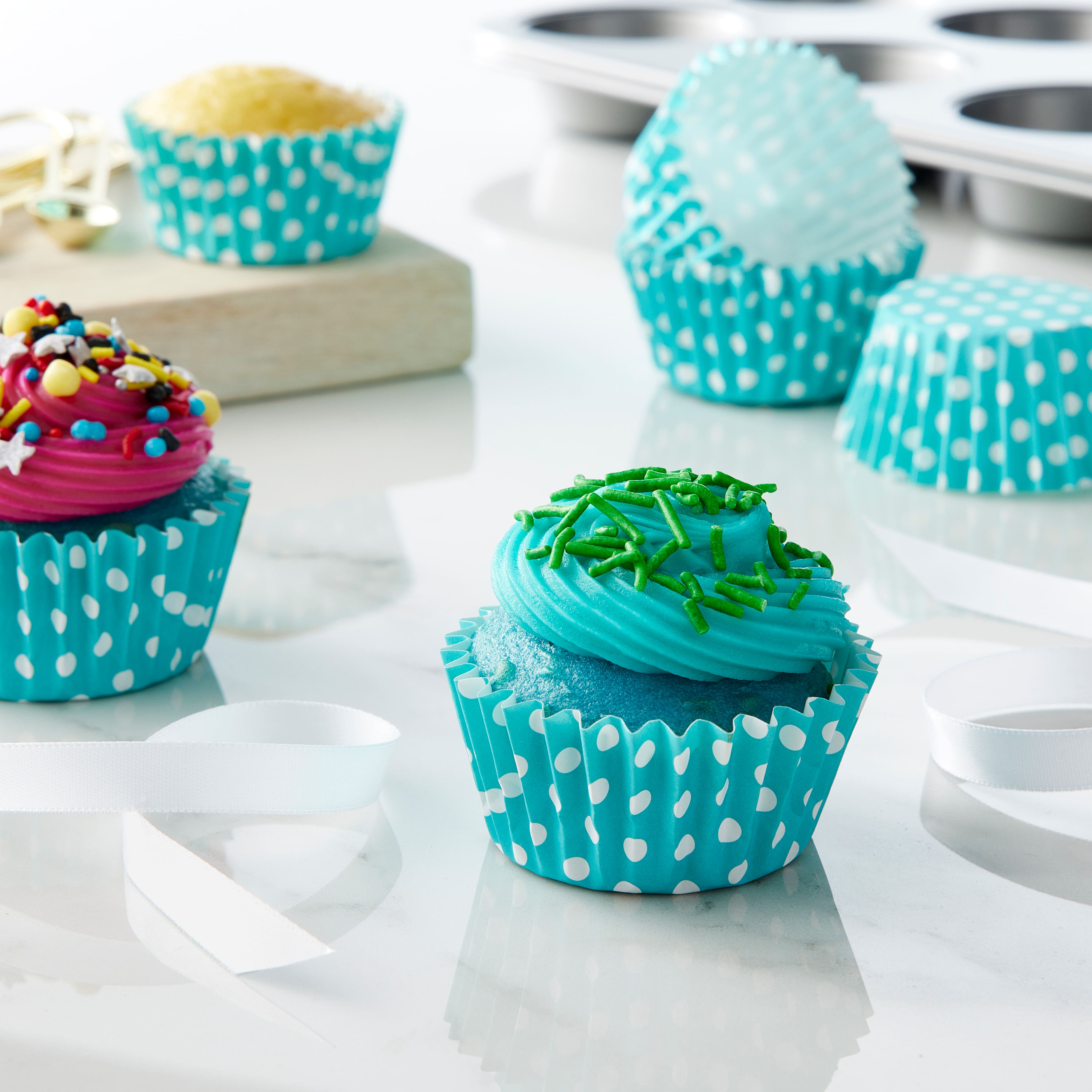 12 Packs: 36 ct. (432 total) Polka Dot Grease-Resistant Baking Cups by Celebrate It&#xAE;