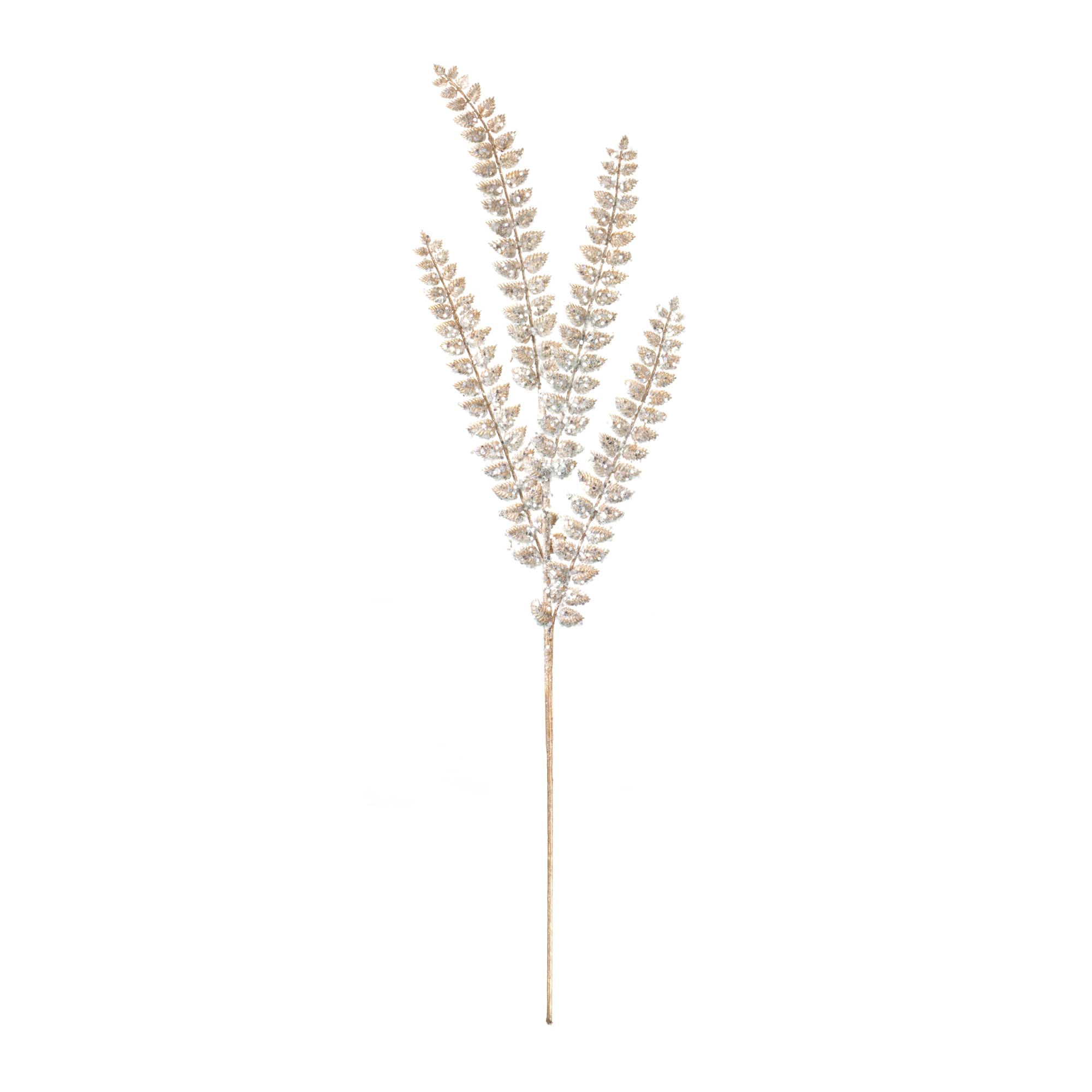 Champagne Gold Glittered Fern Spray, 24ct.