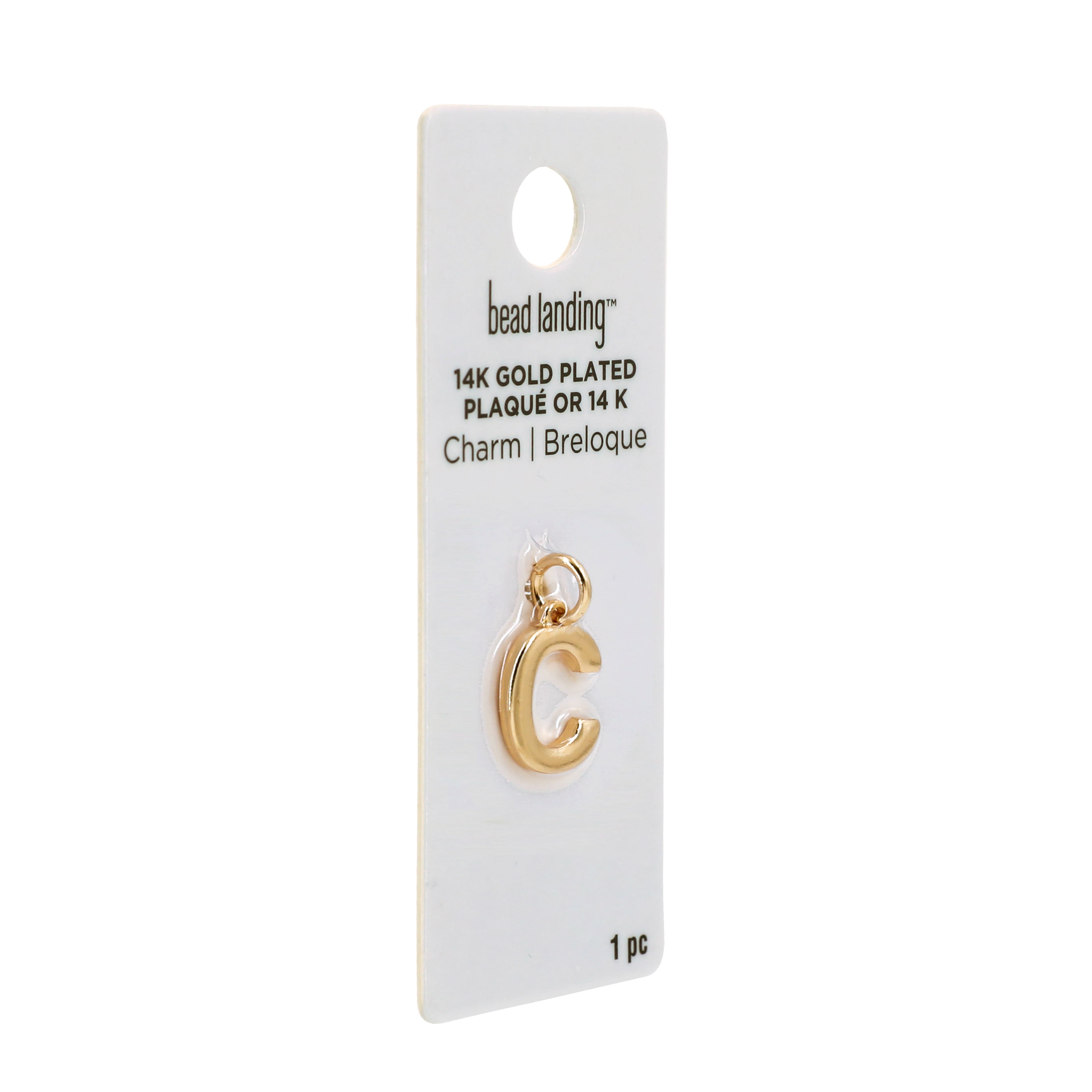14K Gold Plated Letter Charm by Bead Landing&#x2122;