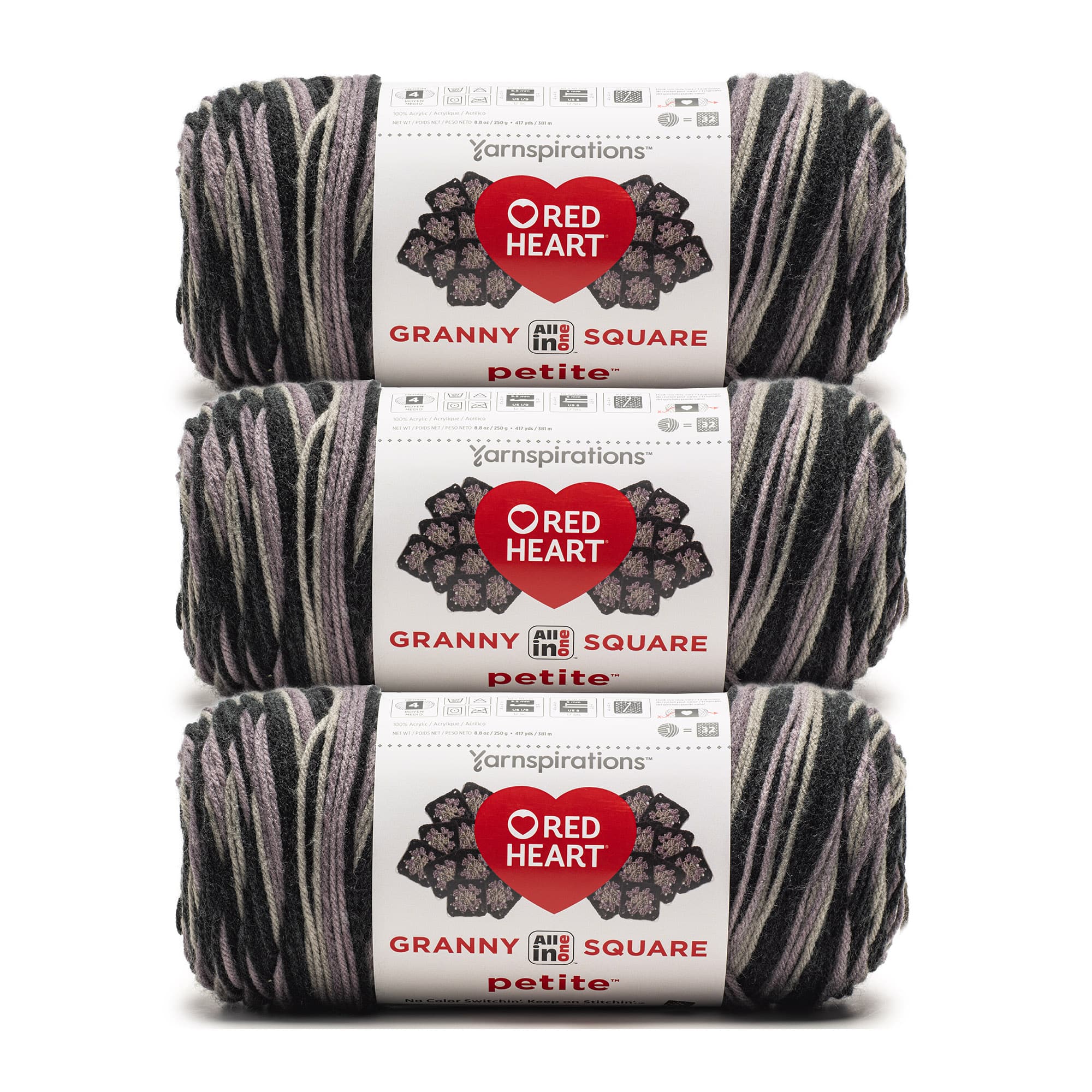 3 Pack Red Heart® All in One™ Granny Square Petite™ Yarn