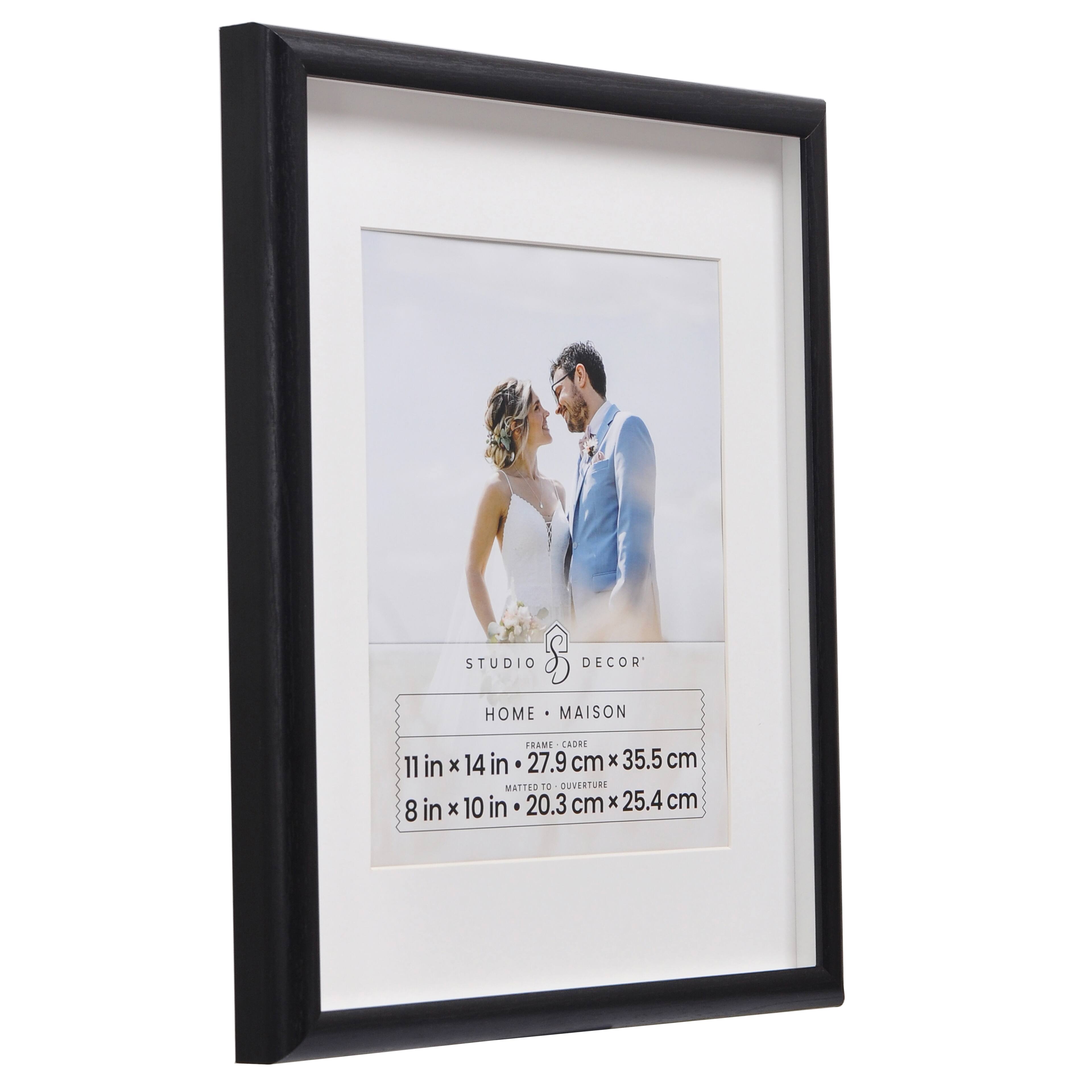 Home Black Prescott Frame with Mat by Studio D&#xE9;cor&#xAE;