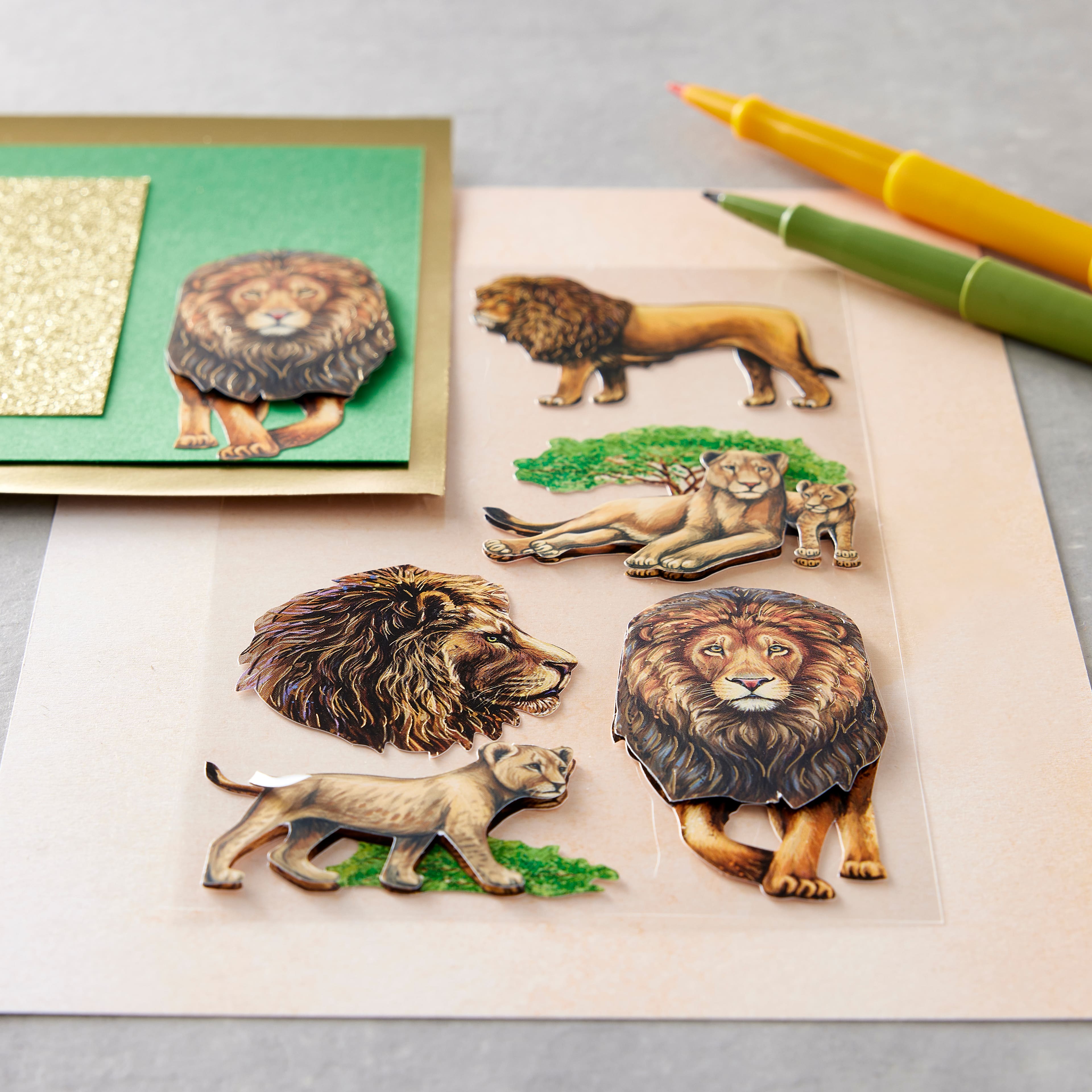 12 Pack: Lion Stickers by Recollections™