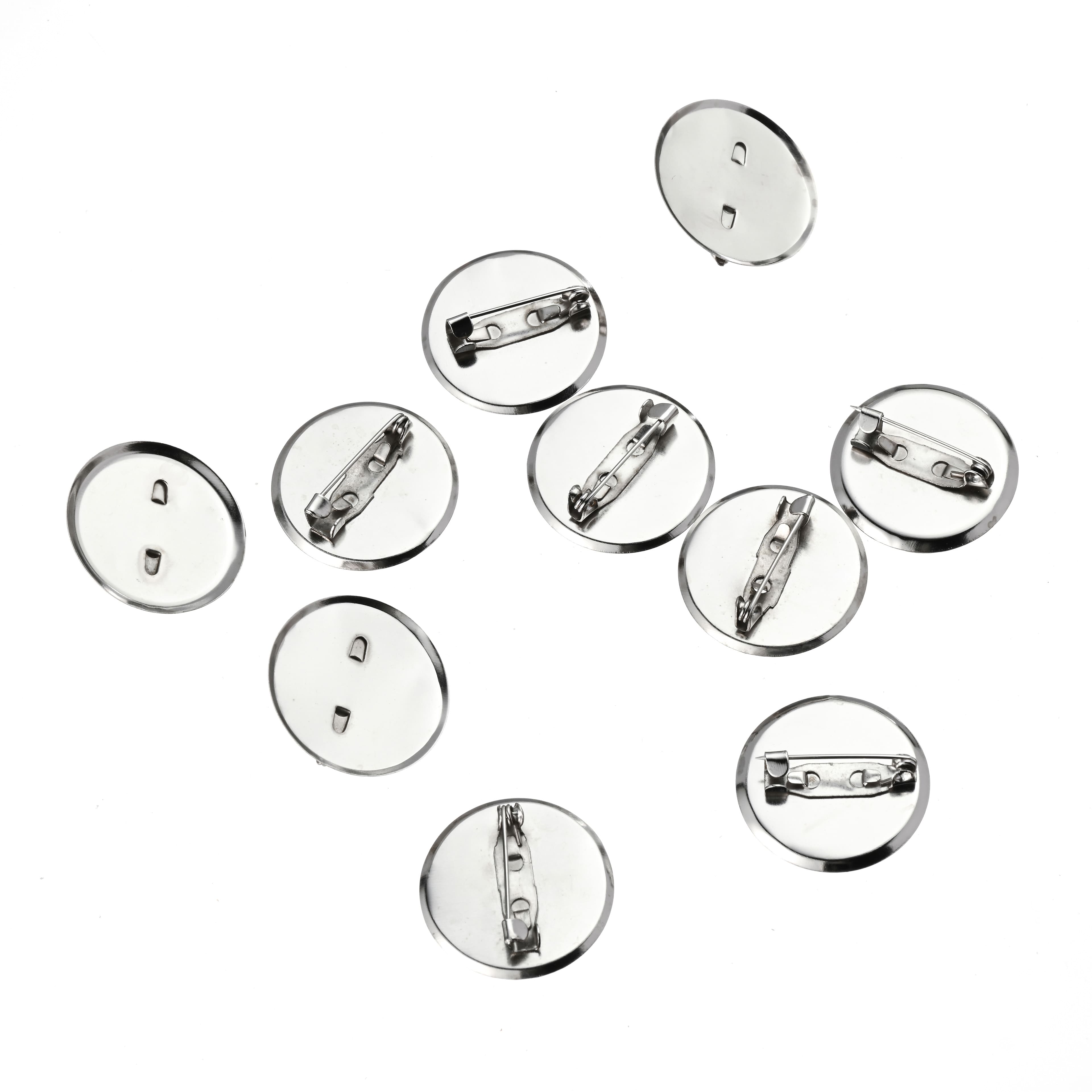 25mm Rhodium Brooch Blanks, 40ct. by Bead Landing&#x2122;