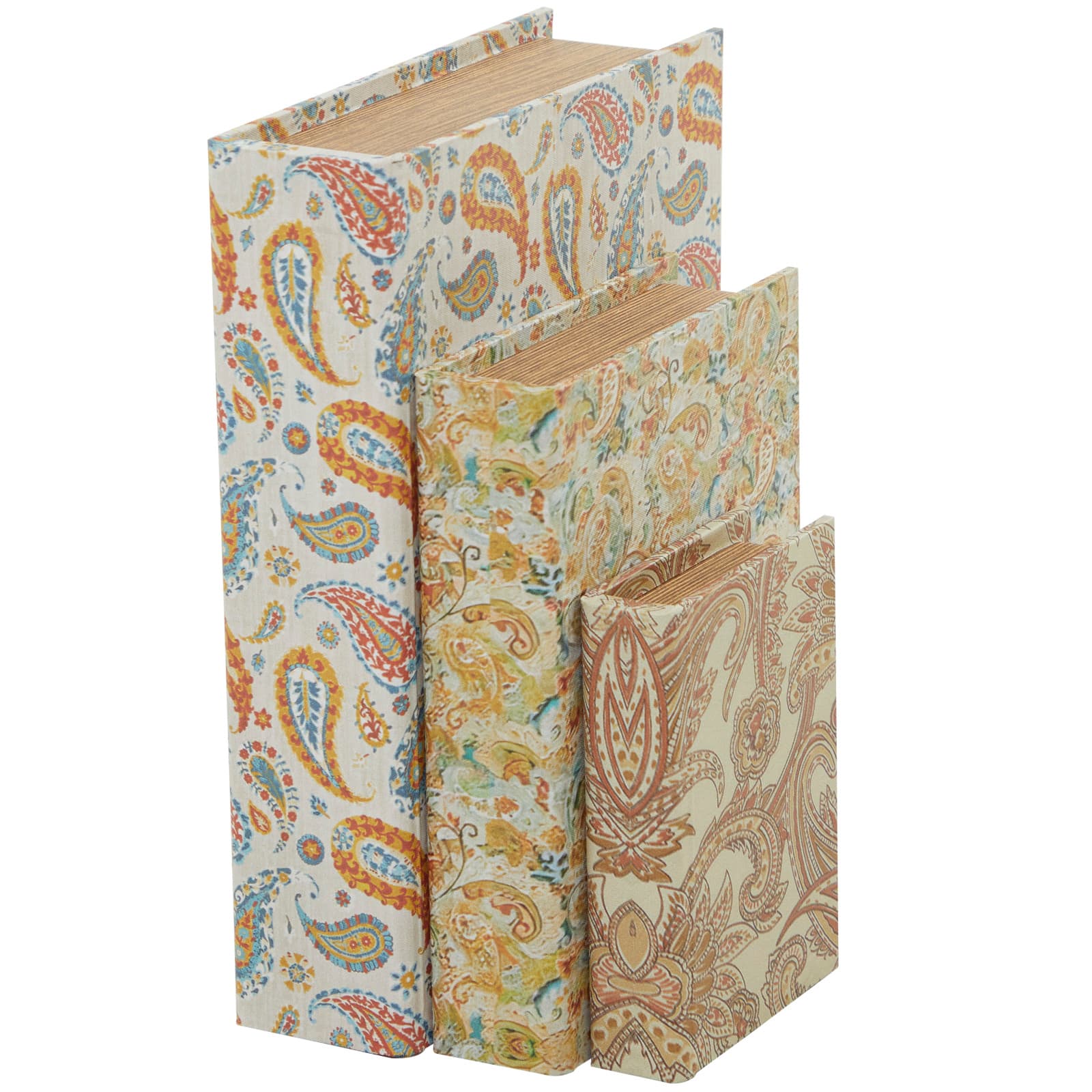 Paisley Canvas Faux Book Box Set | Michaels