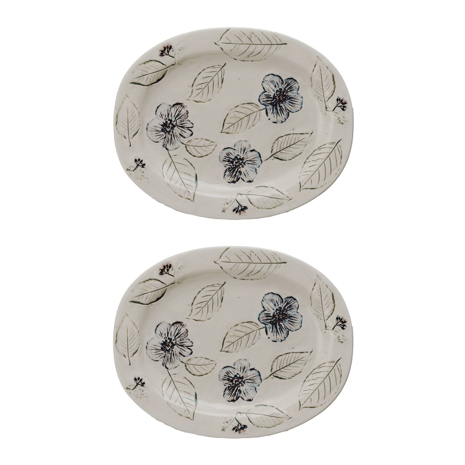 Hello Honey&#xAE; 10.25&#x22; Multicolor Blossoming Meadow Stoneware Platters, 2ct.