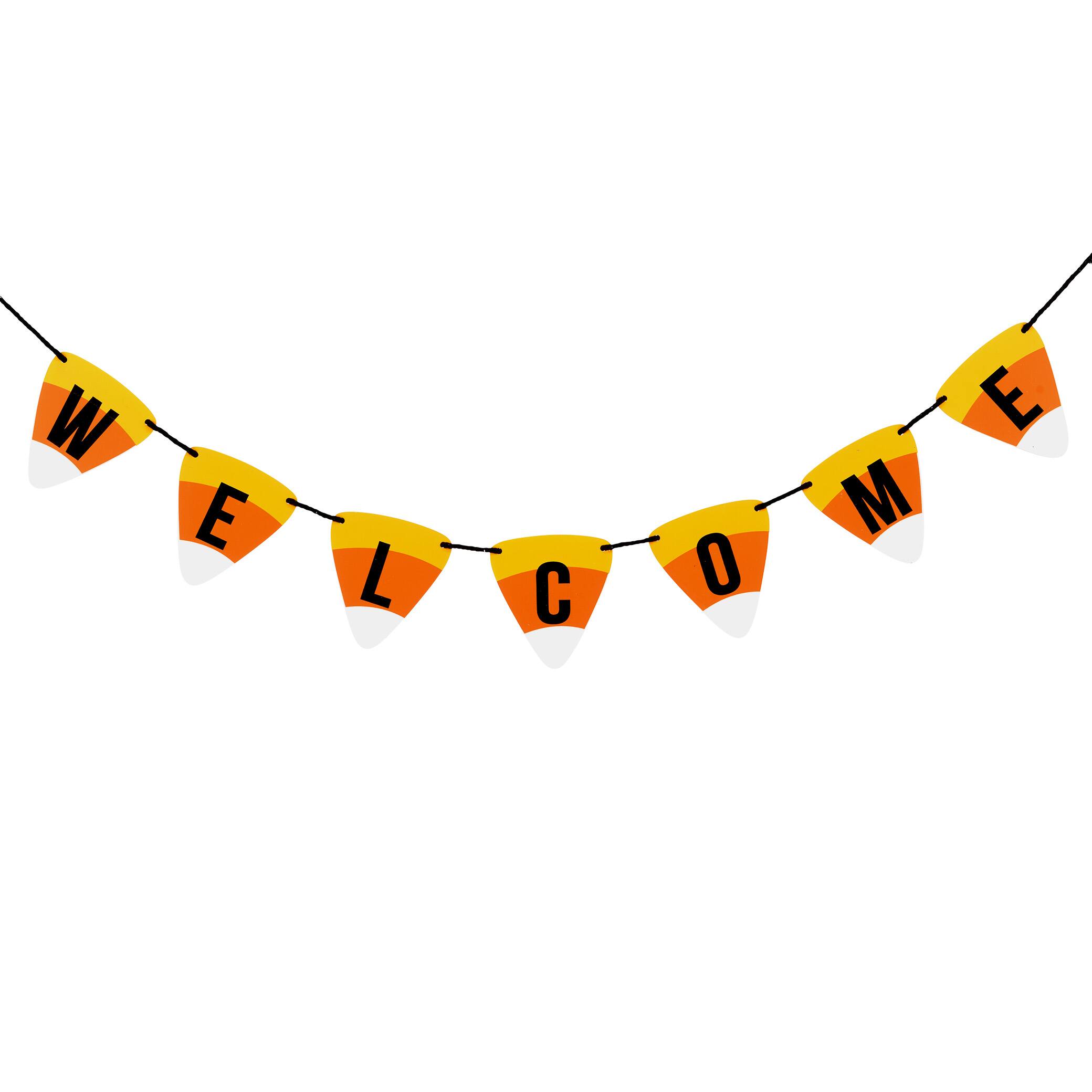 31" Candy Corn Welcome Banner