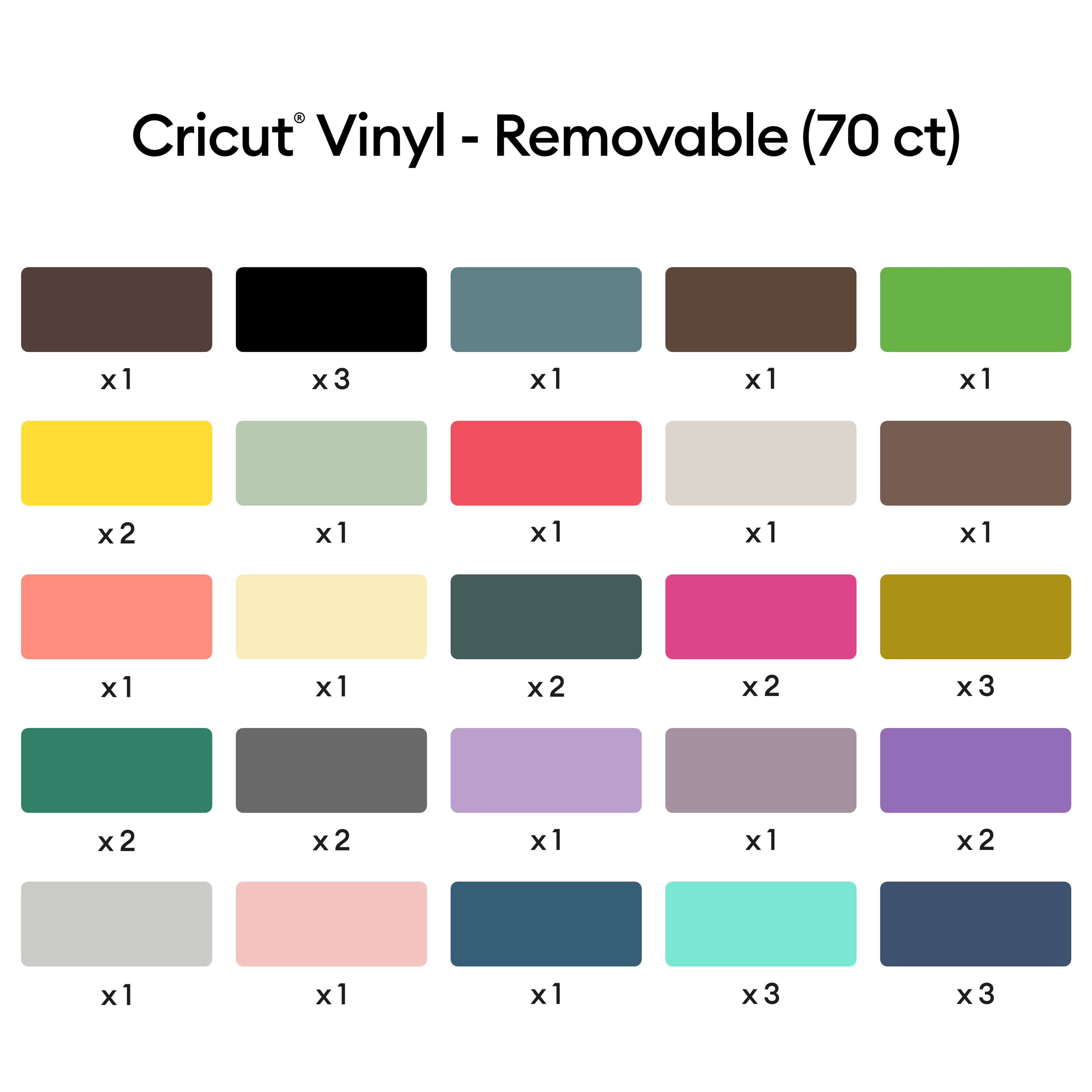 Cricut&#xAE; Removable Vinyl, Ultimate Sampler