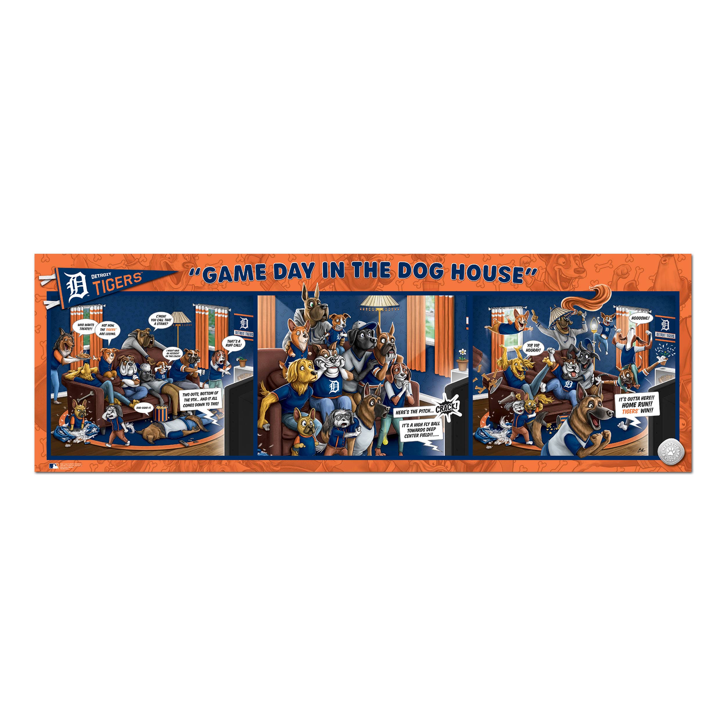 MLB Game Day in the Dog House 1,000 Piece Puzzle