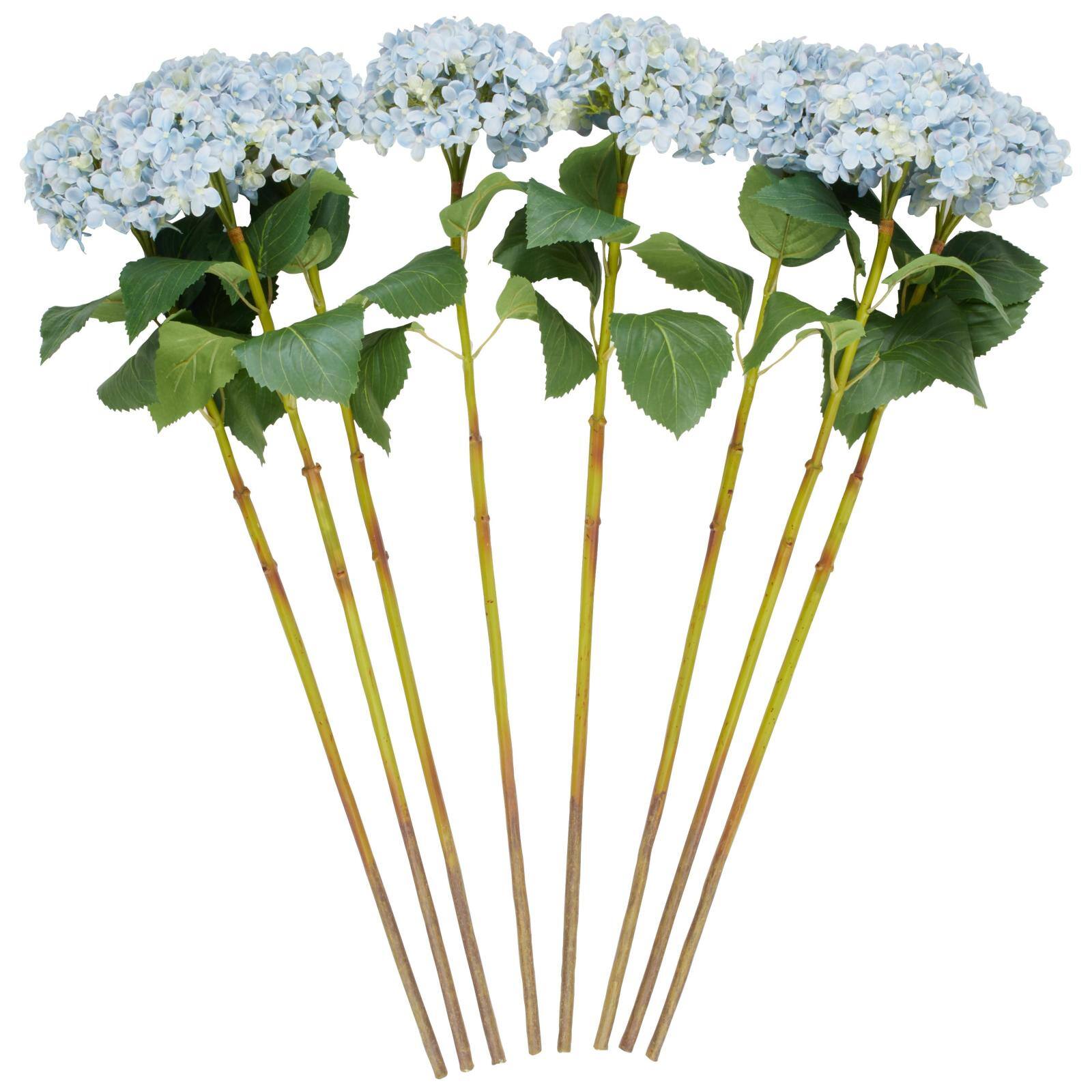 33" Blue Hydrangea Artificial Flower Stem, 8ct.