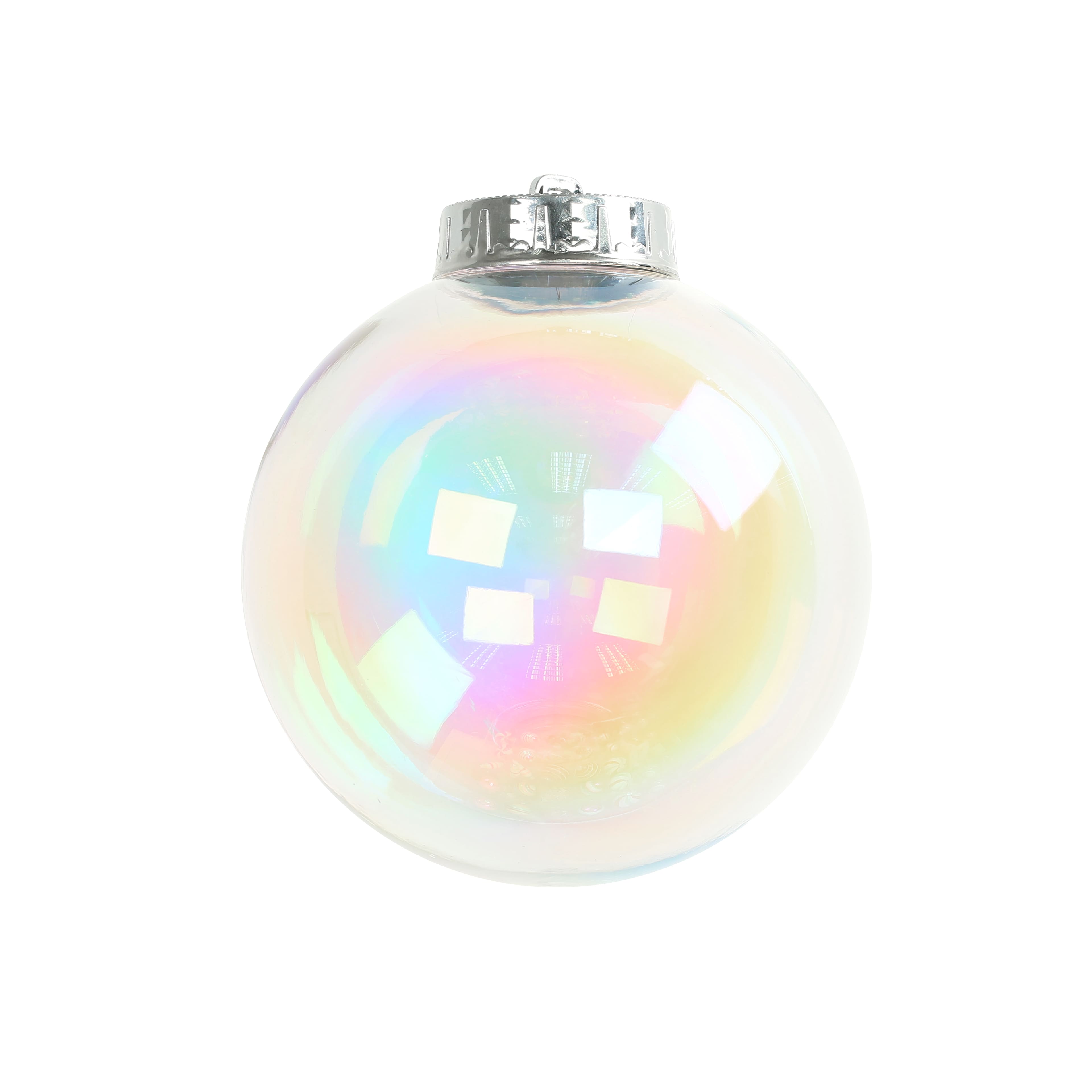 8&#x22; DIY Iridescent Plastic Ball Ornament by Make Market&#xAE;