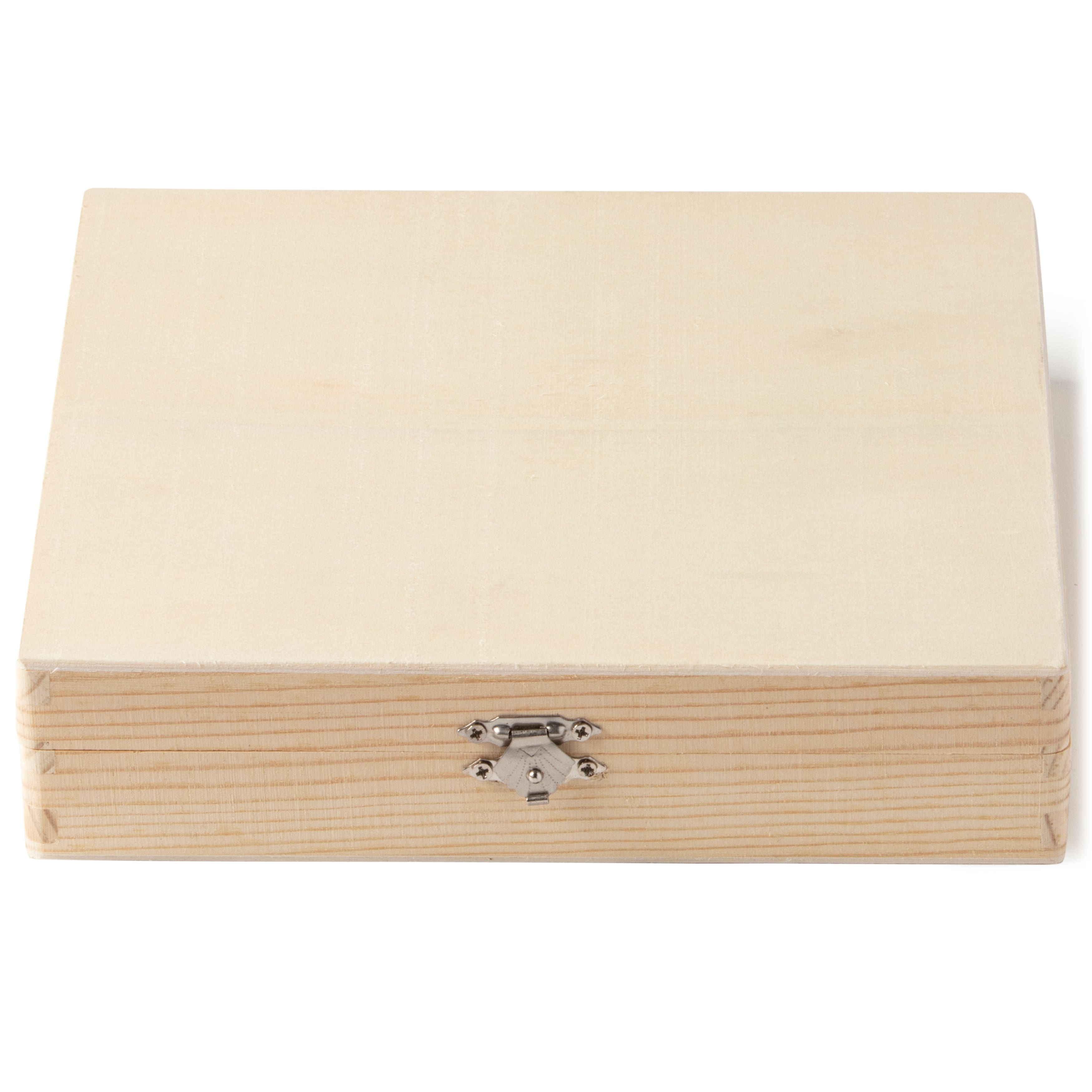 6 Pack: 8.5&#x22; x 8&#x22; Wood Flat Box by Make Market&#xAE;