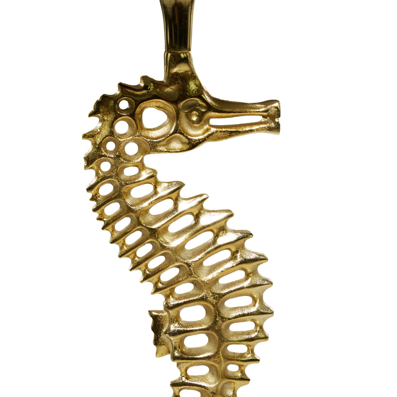 28" Gold Aluminum Coastal Accent Table