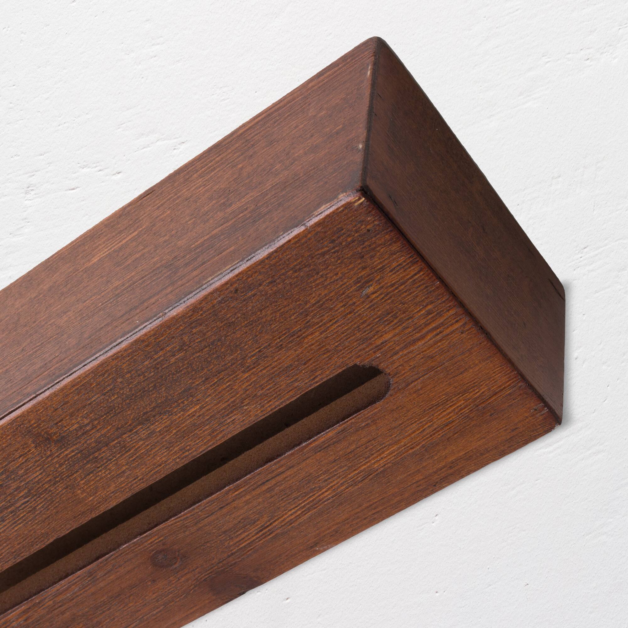 Wooden Wall-Mounted Wine Glass Floating Shelf