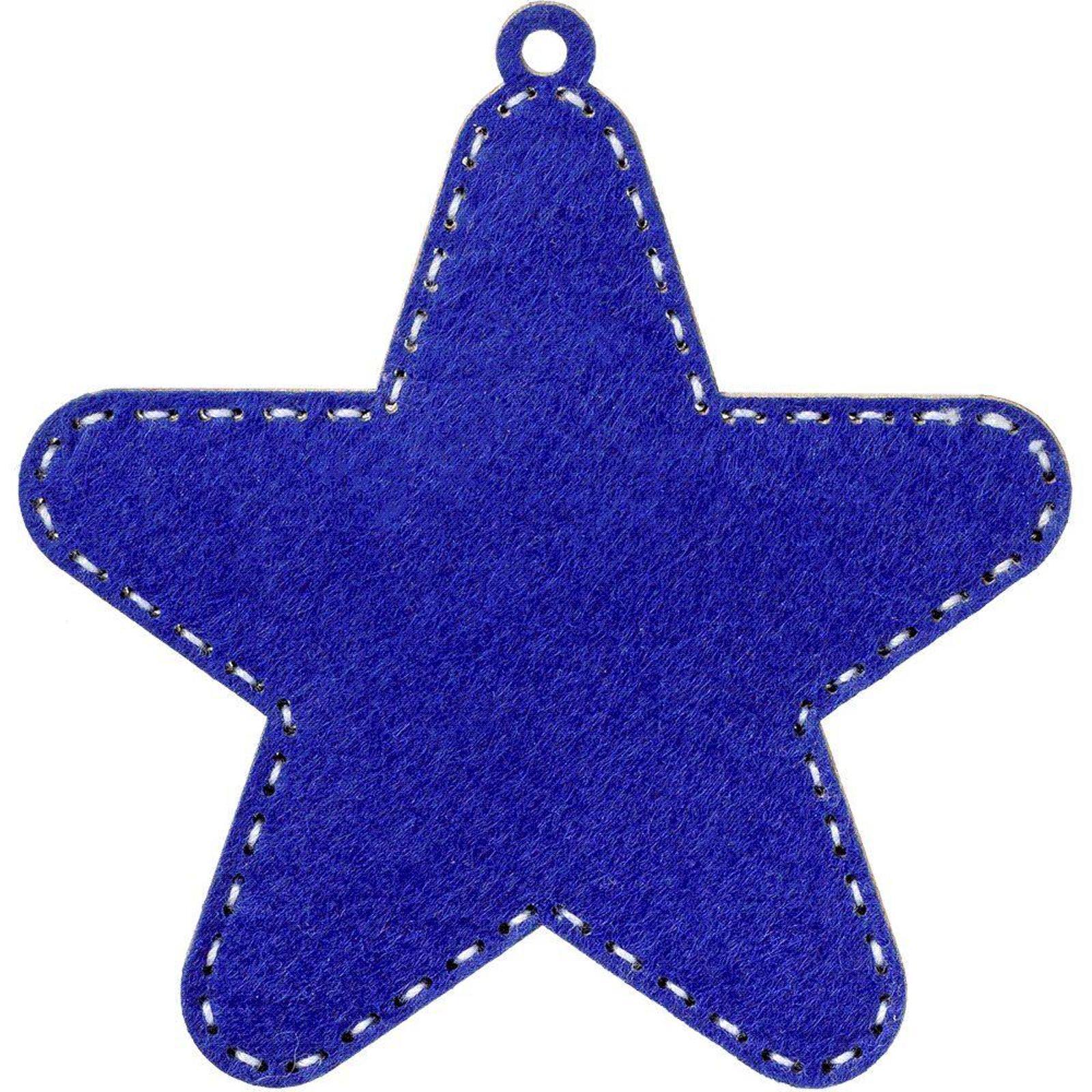 Wonderland Crafts Blue Star Bead Embroidery on Wood Kit