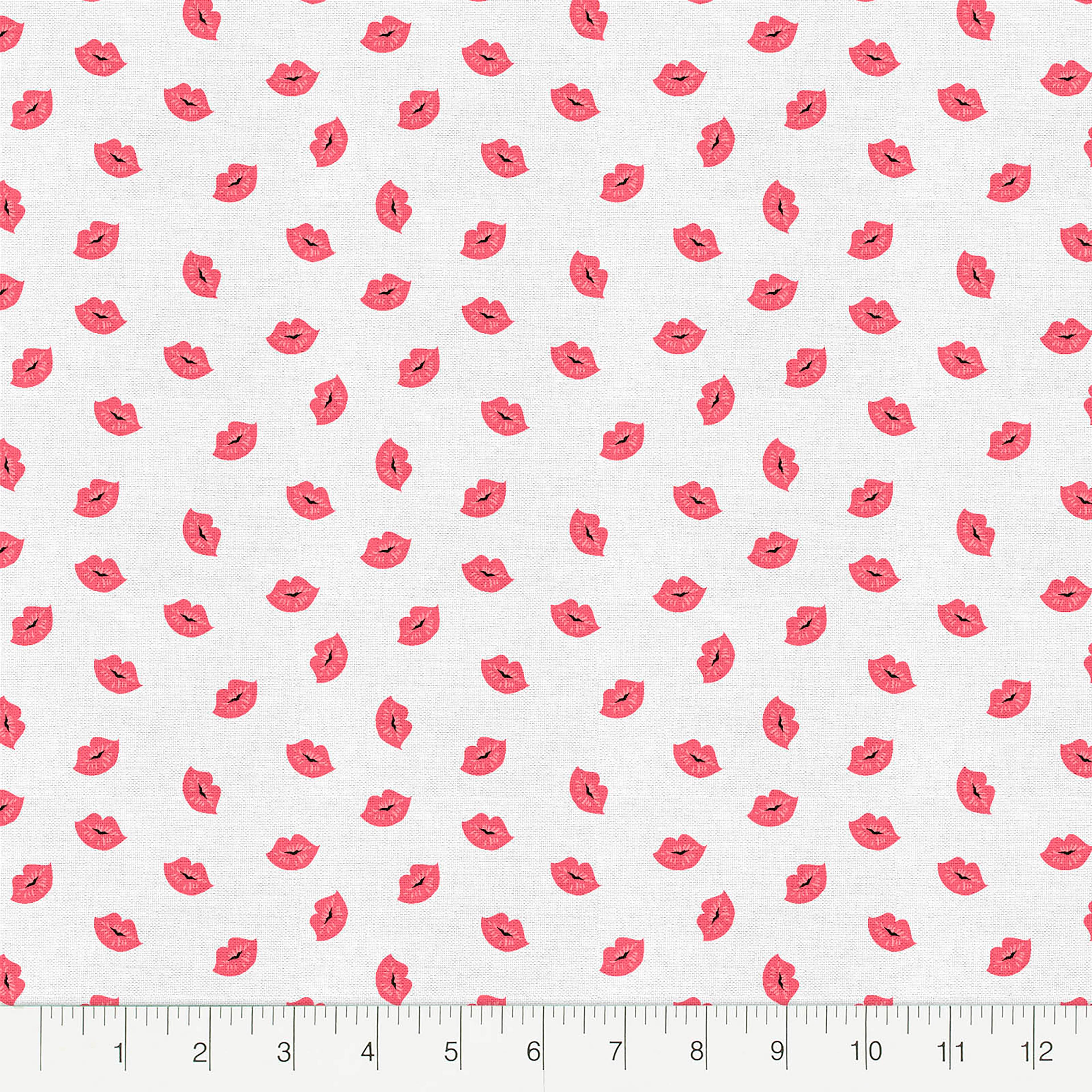 Fabric Editions Pink Lips Cotton Fabric