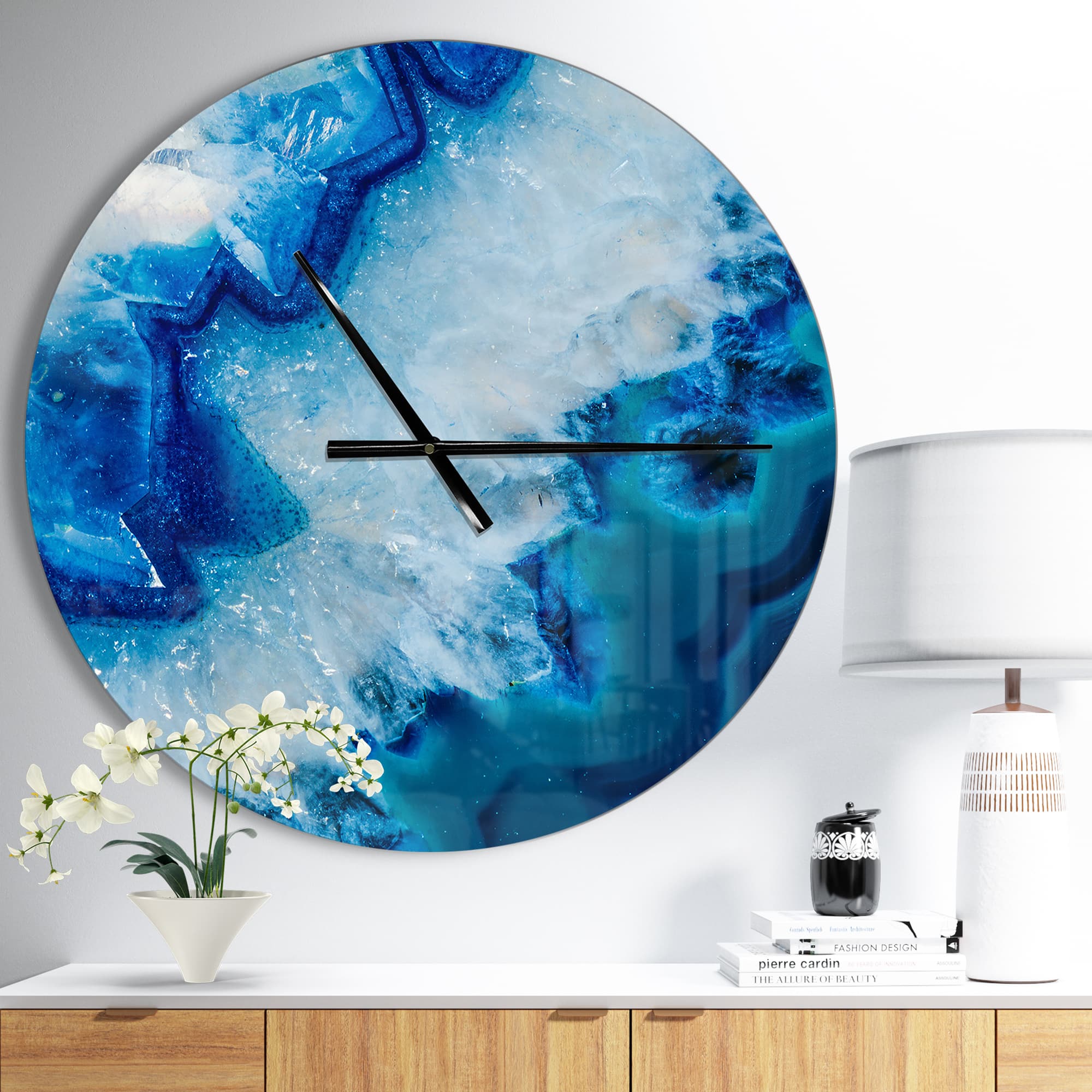 Designart 'Geode Slice Macro Modern Wall Clock