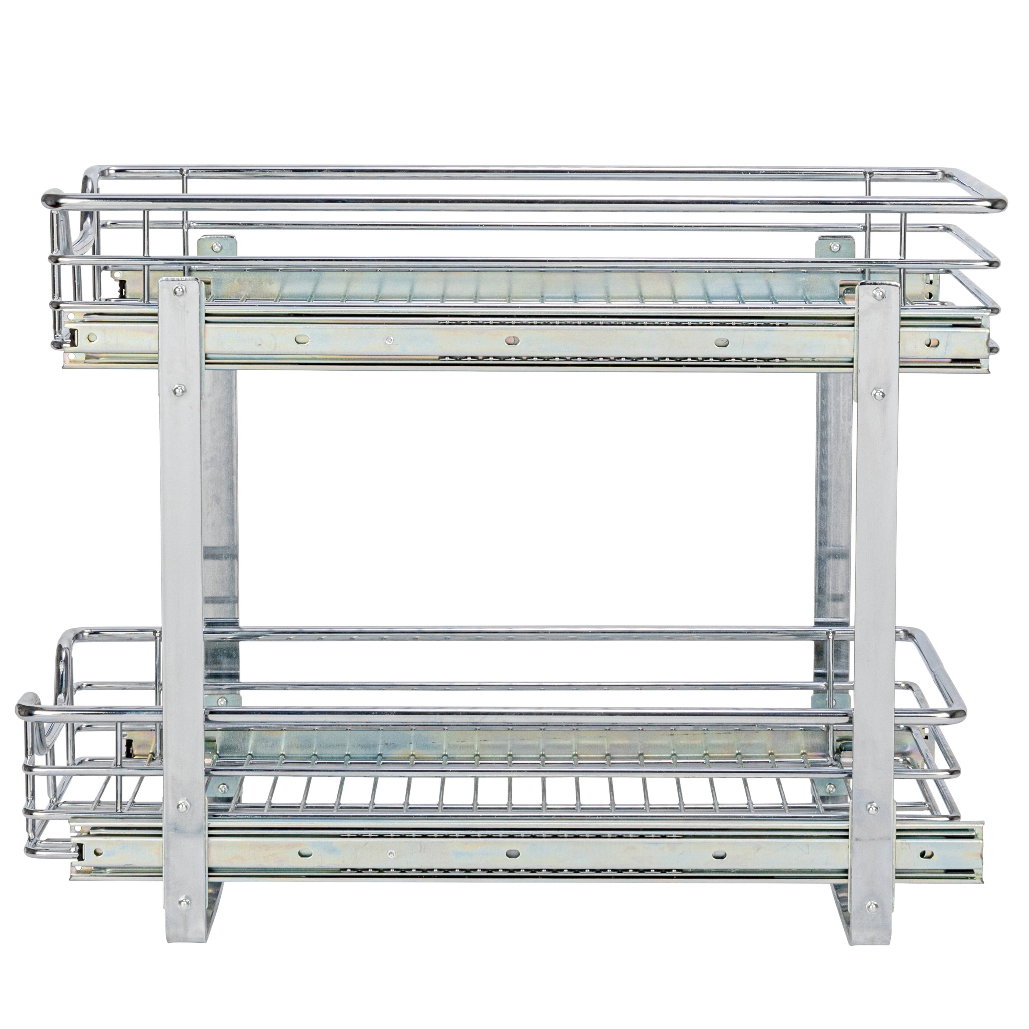 Household Essentials Glidez Chrome 2-Tier Cabinet Organizer