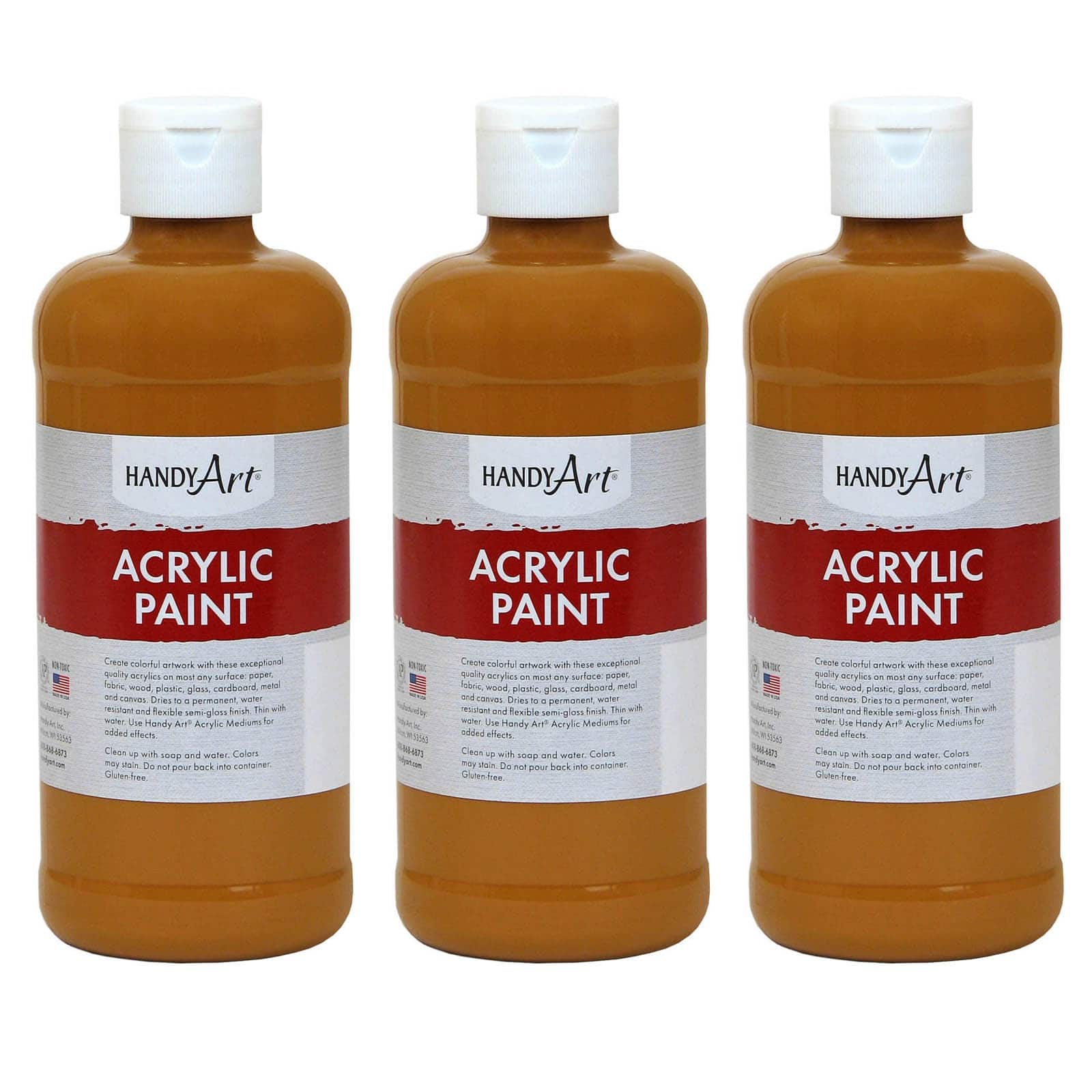 4 Packs: 3 ct. (12 total) Handy Art® Acrylic Paint