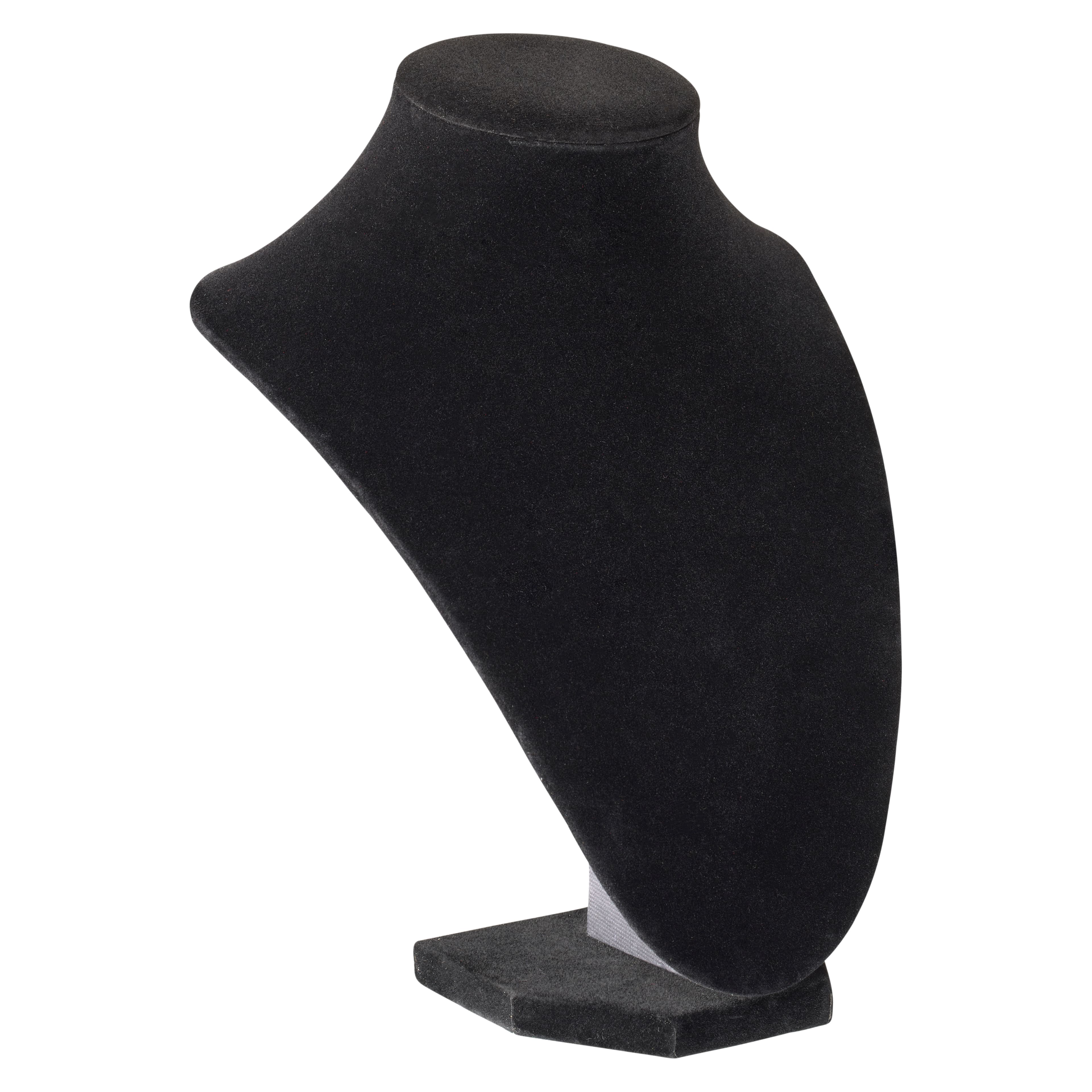 9" Black Velvet 3D Necklace Stand by Bead Landing™