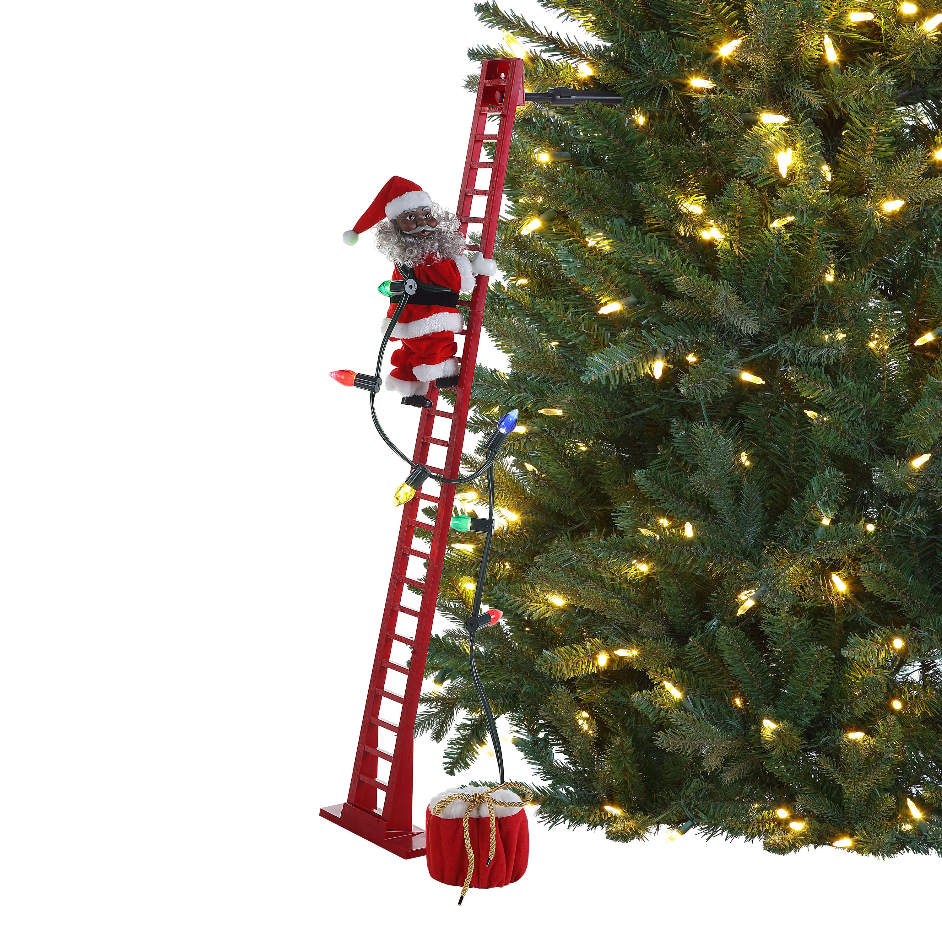 43&#x22; Super Climbing Santa with Ladder