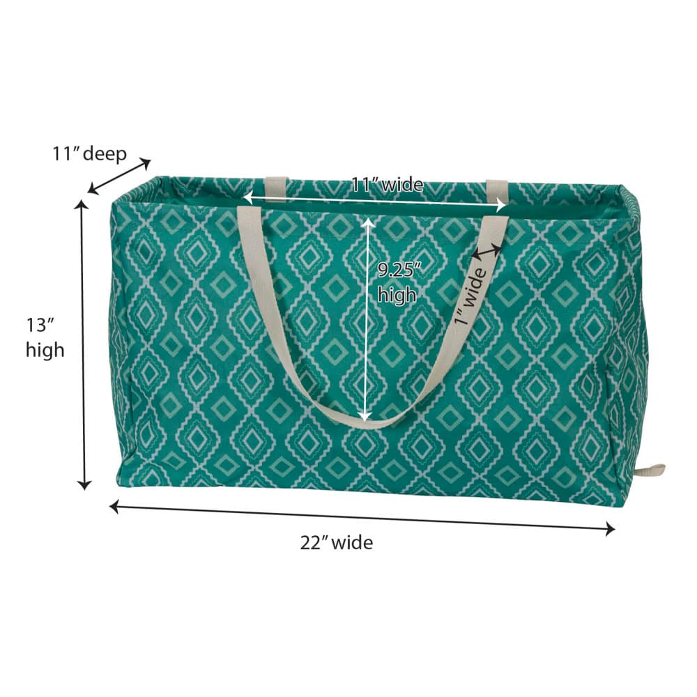 Household Essentials Krush&#xAE; Teal Geometric Canvas Utility Tote