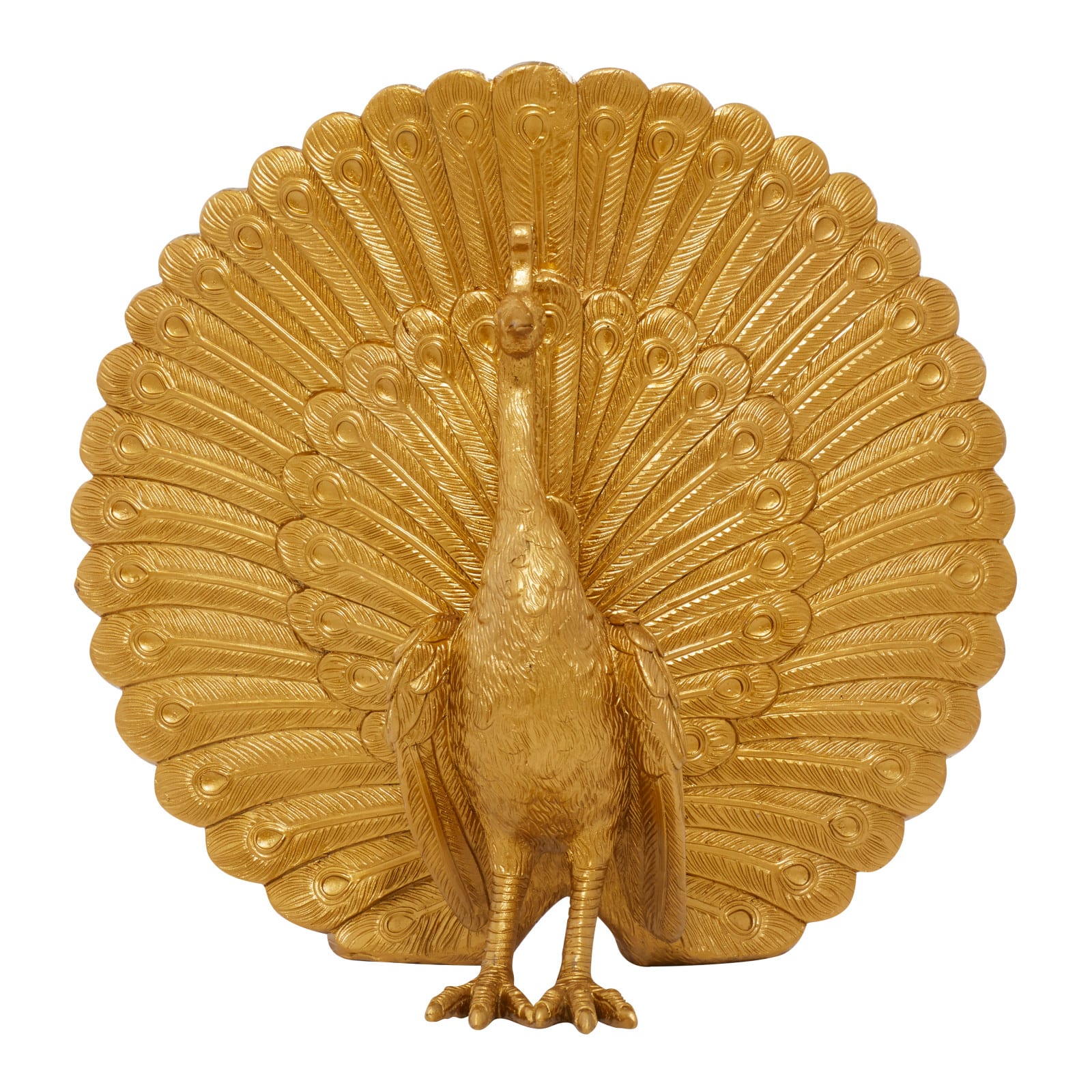 Gold Polystone Glam Sculpture, 20&#x22; x 18&#x22;