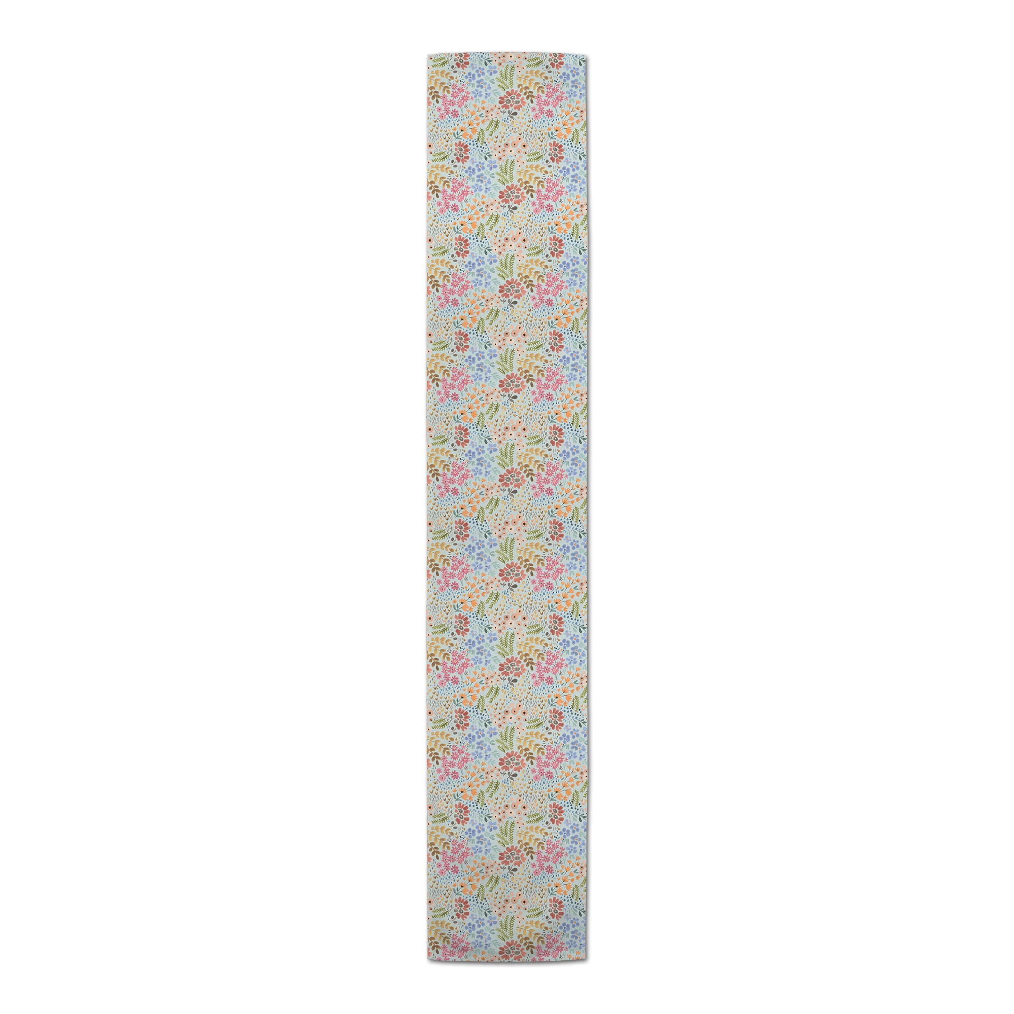 72" Wild Flower Floral Cotton Twill Table Runner