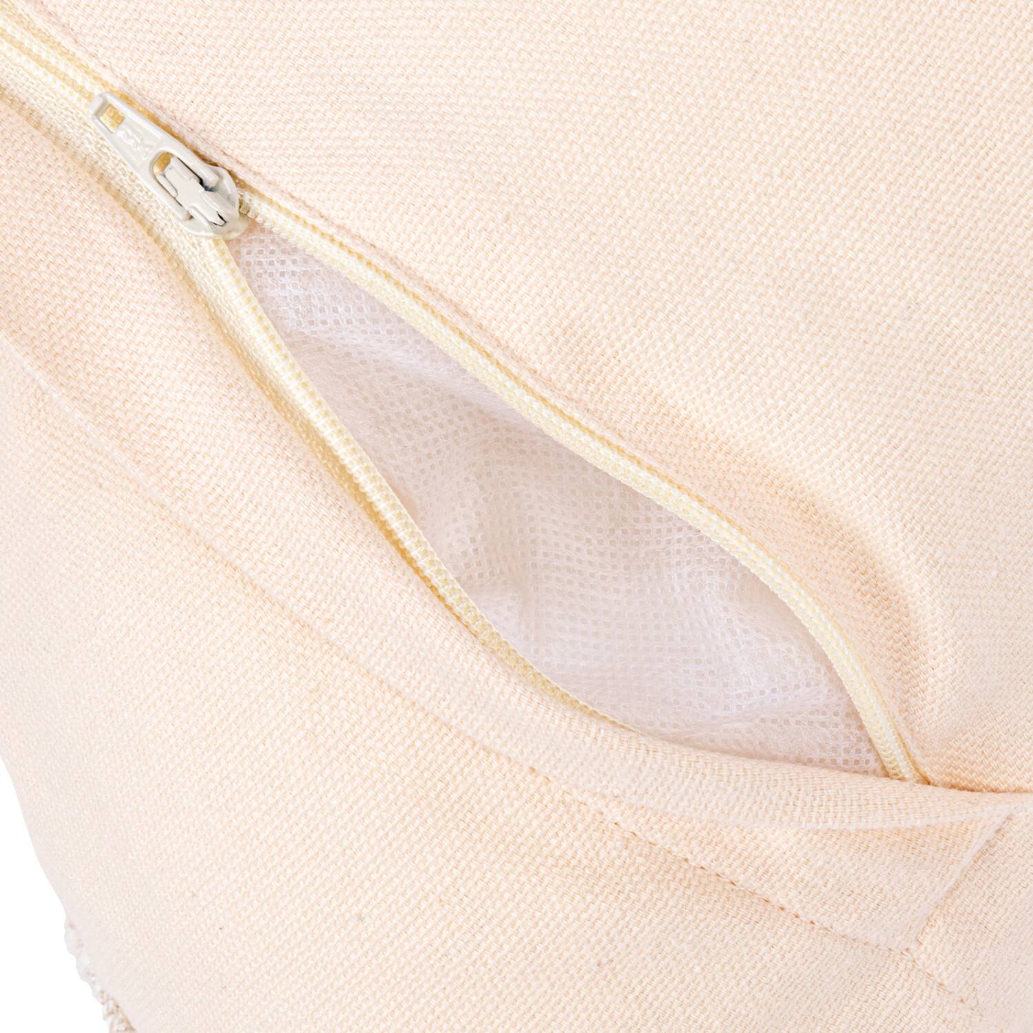 Hello Honey® Cream & Natural Cotton Patchwork Pillow