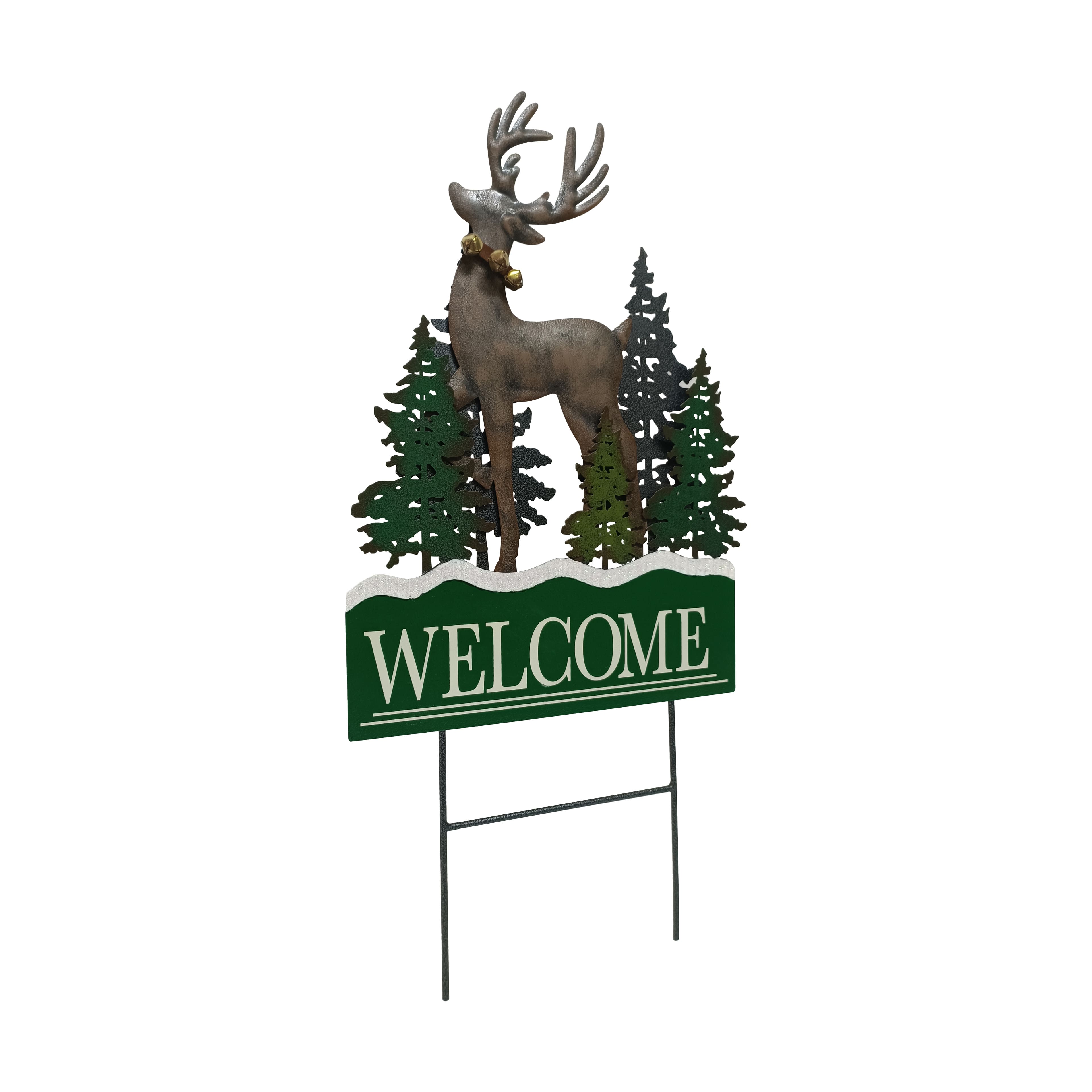 2ft. Welcome Deer Metal Yard Stake by Ashland&#xAE;