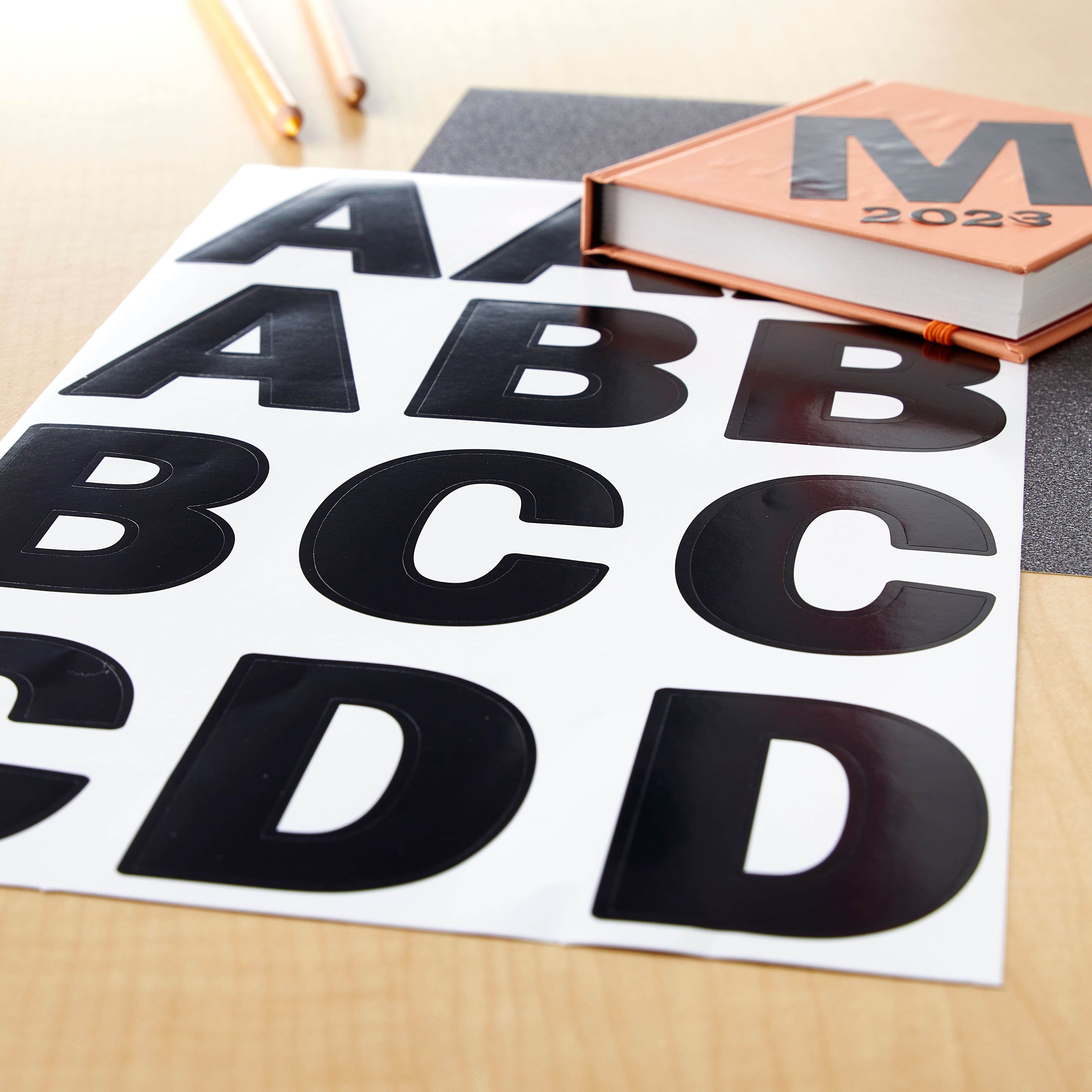 12 Pack: Black Alphabet Stickers by Recollections&#x2122;