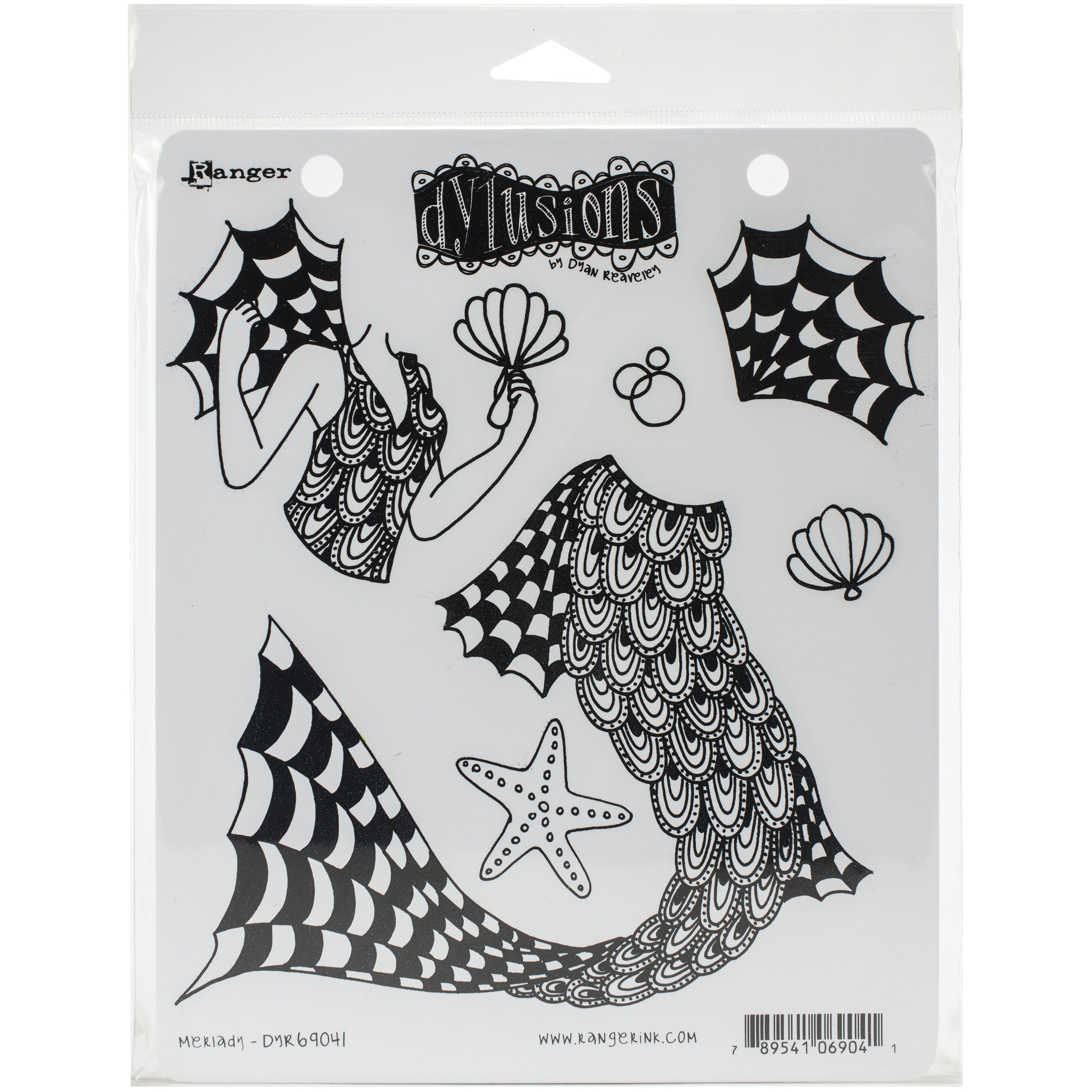 Dylusions Merlady Cling Stamp Set