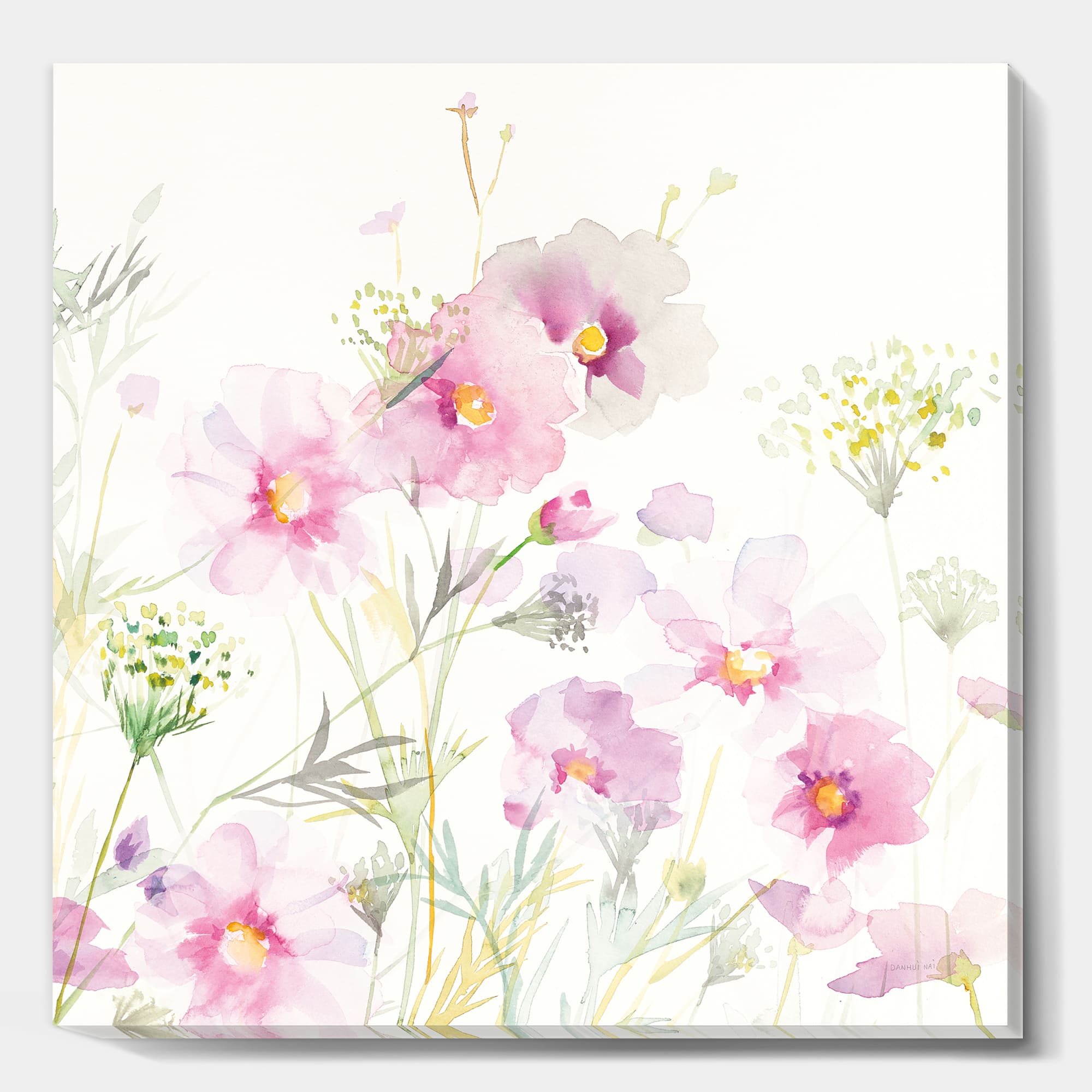 Designart - Shabby Flower IV - Farmhouse Premium Canvas Wall Art