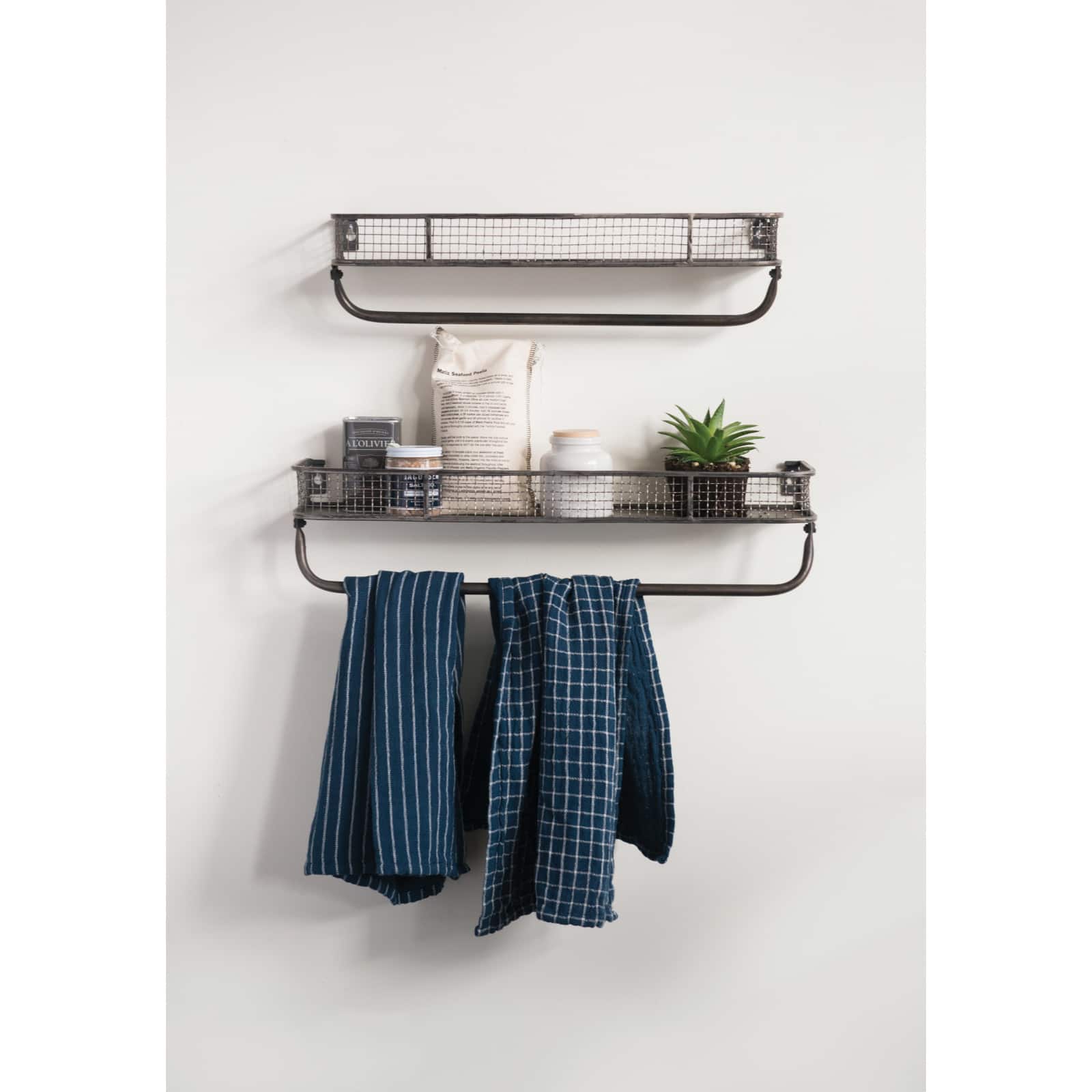 Hello Honey® Metal Wall Shelf with Hanging Bar Set