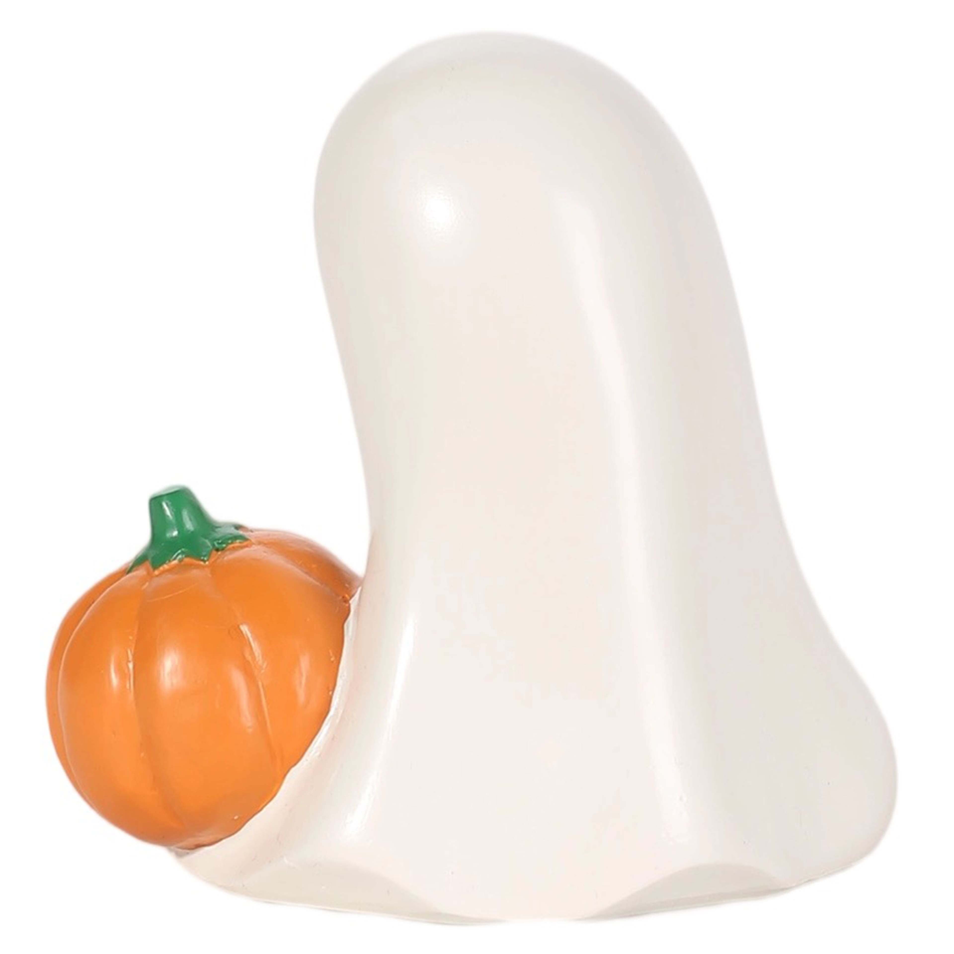 5.25&#x22; White Ghost with Jack-O&#x27;-Lantern Tabletop D&#xE9;cor by Ashland&#xAE;